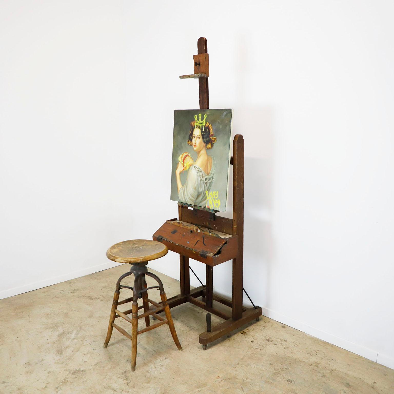 Mexicain Chevalet d'artiste anglais en Wood Wood ajustable en vente
