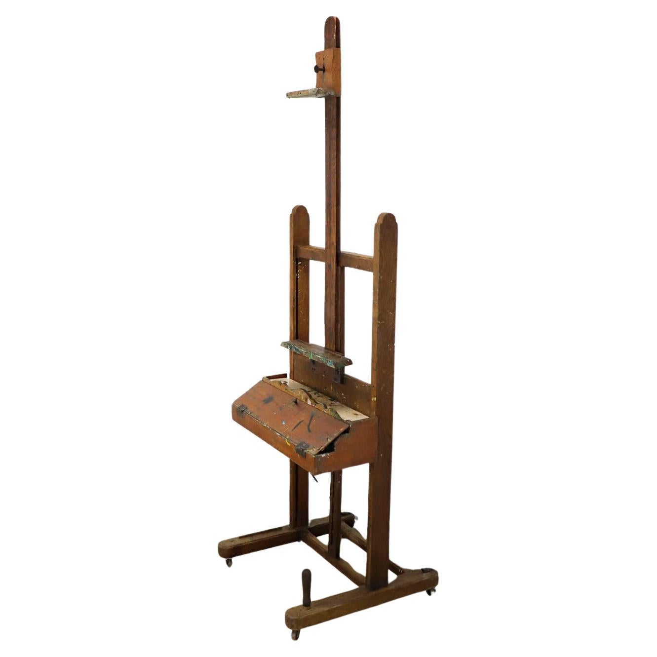 English Adjustable Wood Artist Easel