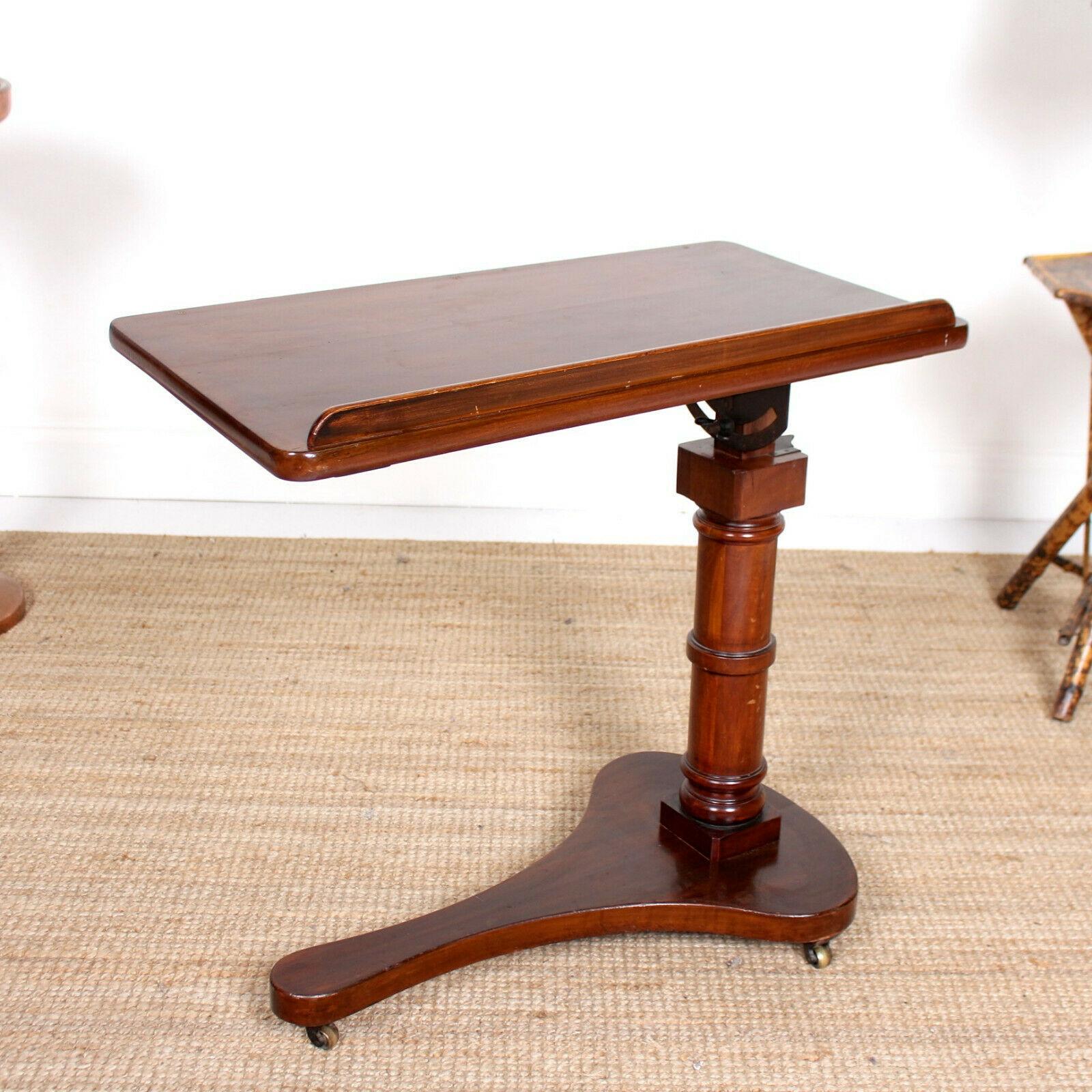 English Adjustable Writing Desk 19th Century Portable Architechts Table Mahogany 8