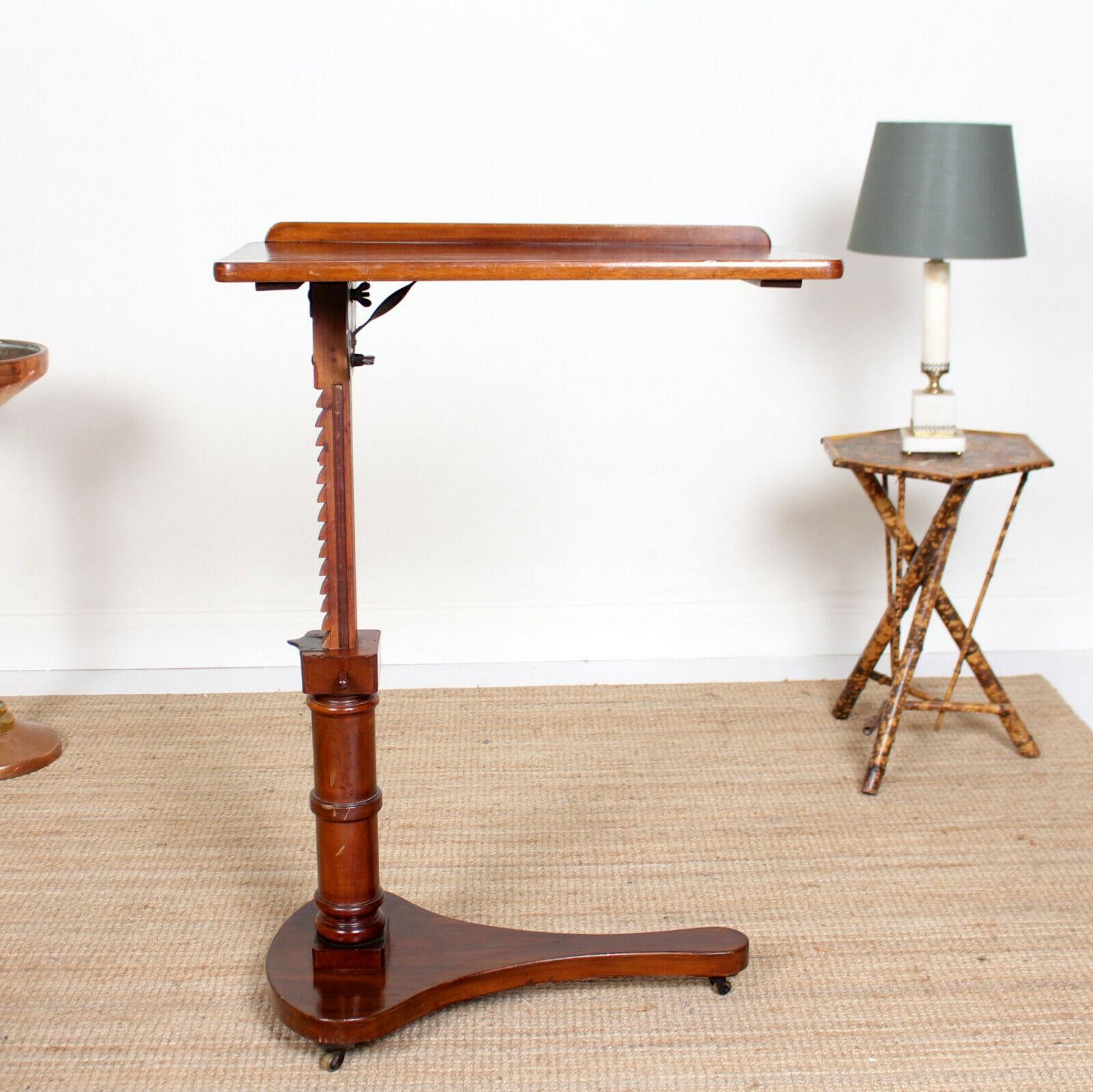 An impressive rare form late 19th century adjustable and portable mahogany writing desk.
