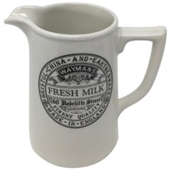 Antique English Advertising Milk Pitcher, Sadler