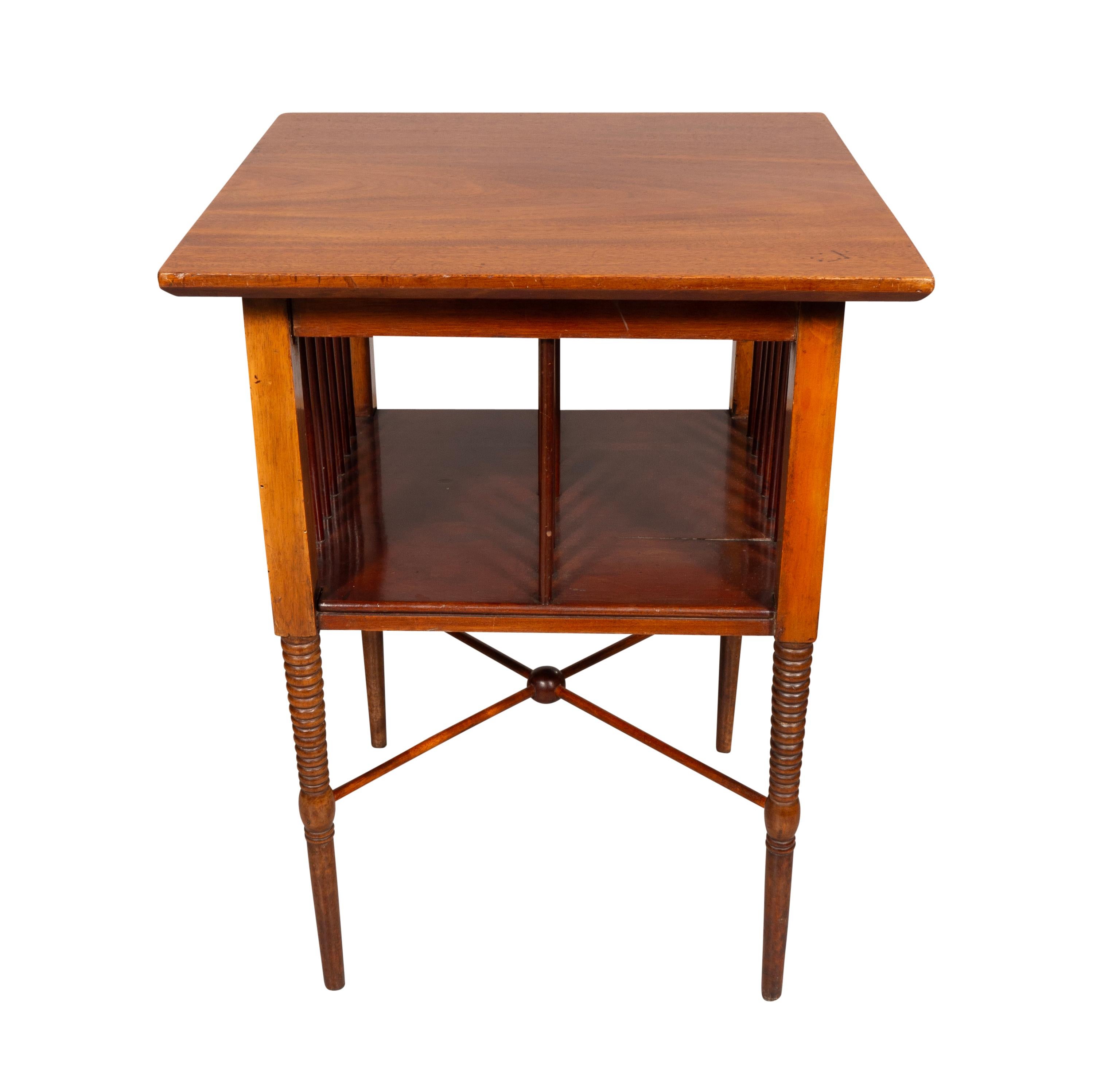 English Aesthetic Mahogany Table Attributed To Godwin For Sale 2