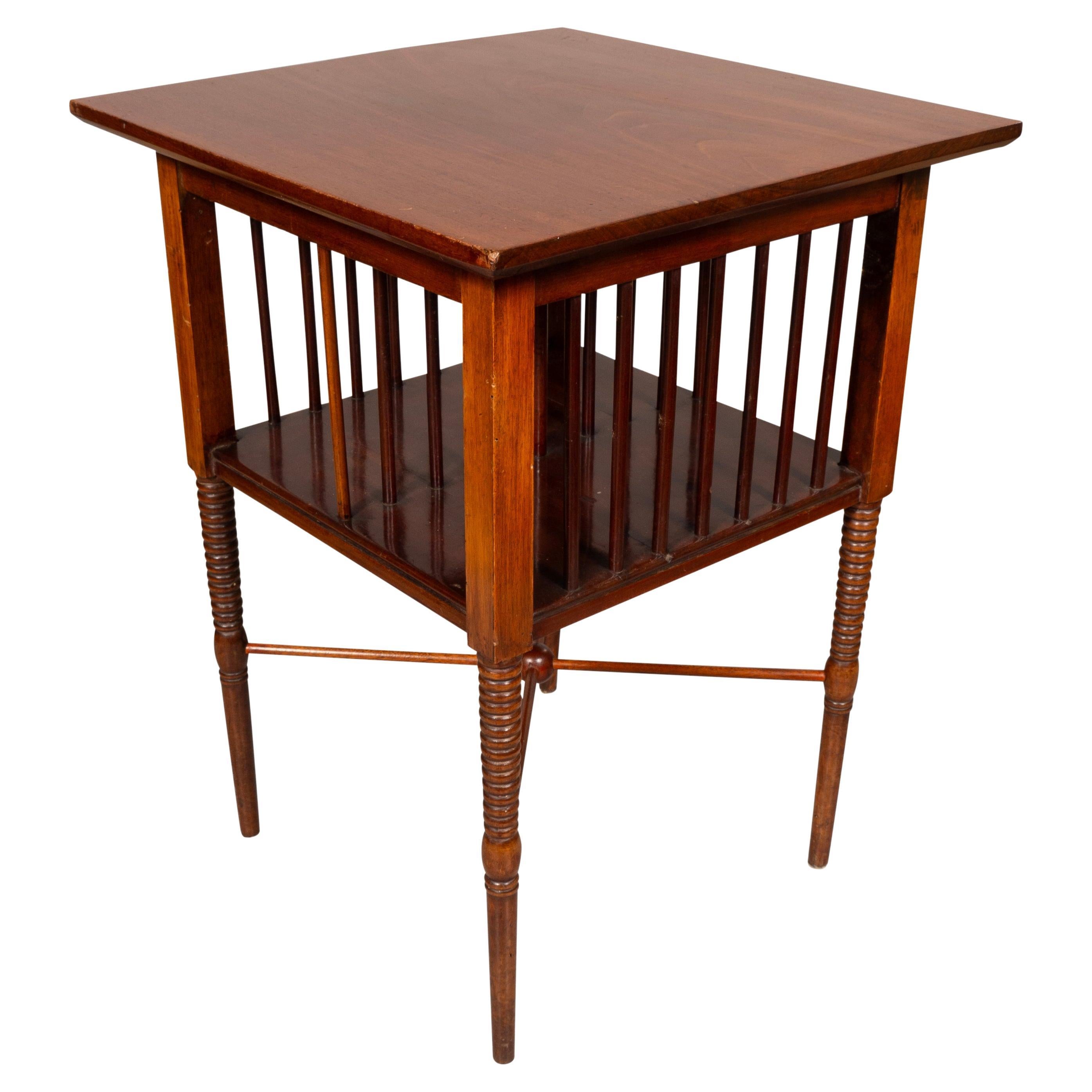 English Aesthetic Mahogany Table Attributed To Godwin For Sale