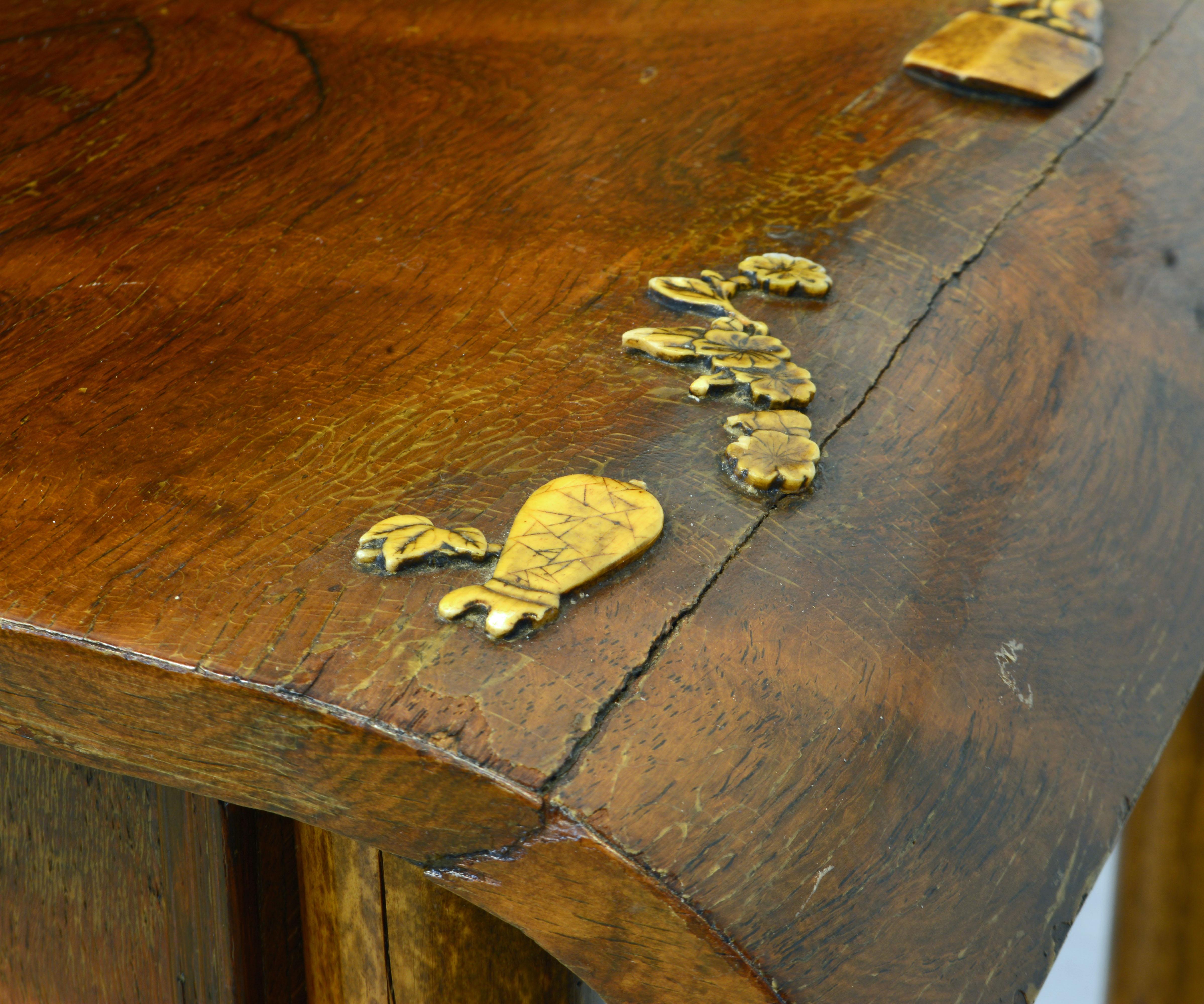 English Aesthetic Movement Artfully Decorated Bamboo and Wood Secretary Desk 7