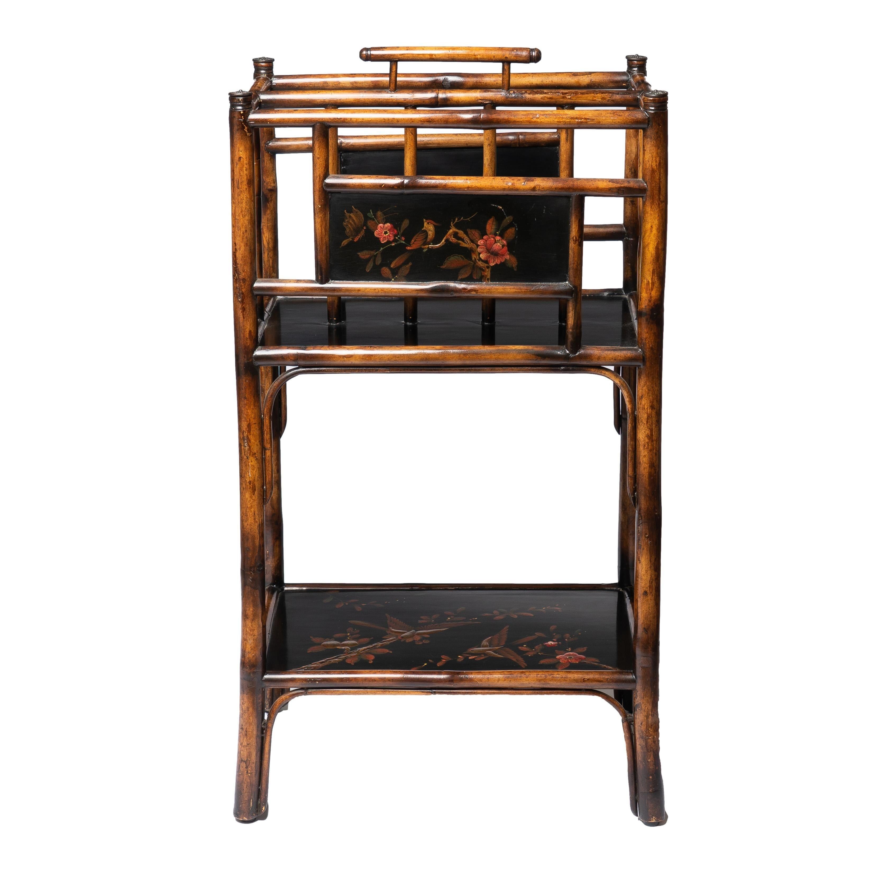 English Aesthetic Movement Bamboo Book Stand, 1900 In Good Condition In Kenilworth, IL