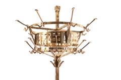 English Aesthetic Movement Brass Hat Stand