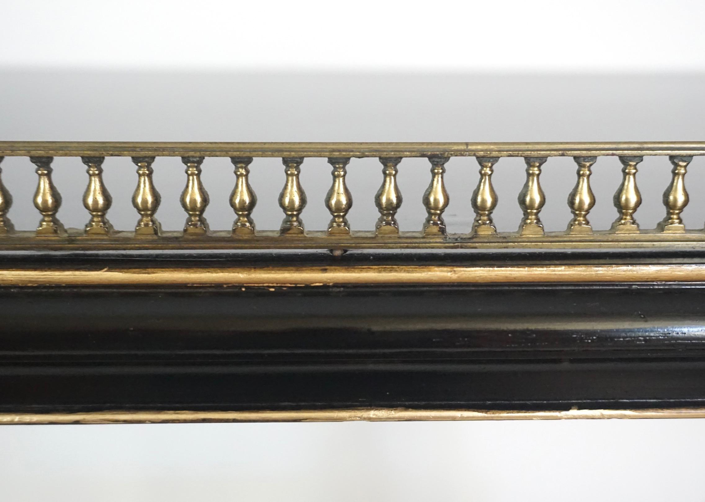 English Aesthetic Movement Ebonized and Parcel Gilt Canterbury Stand or Étagère For Sale 3