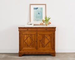 English Aesthetic Movement Faux Bamboo Marble Top Buffet Sideboard