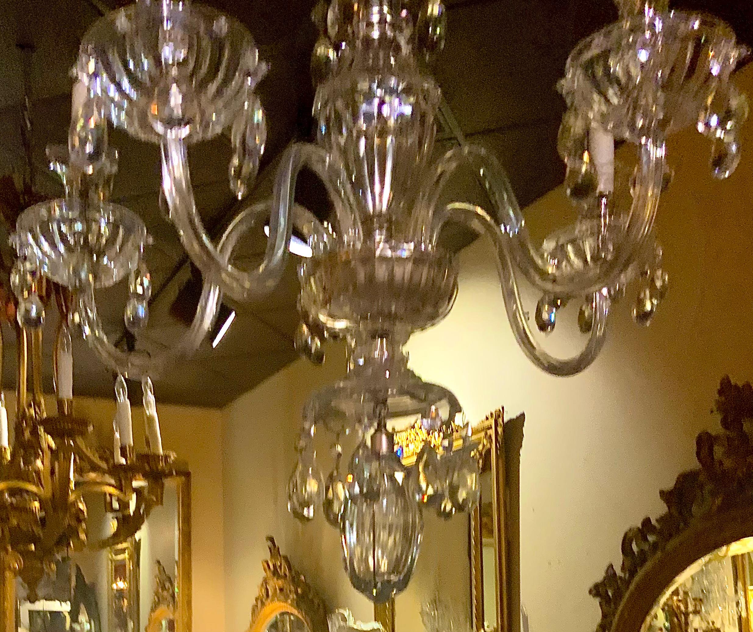 English all crystal chandelier, 19 th century For Sale 1