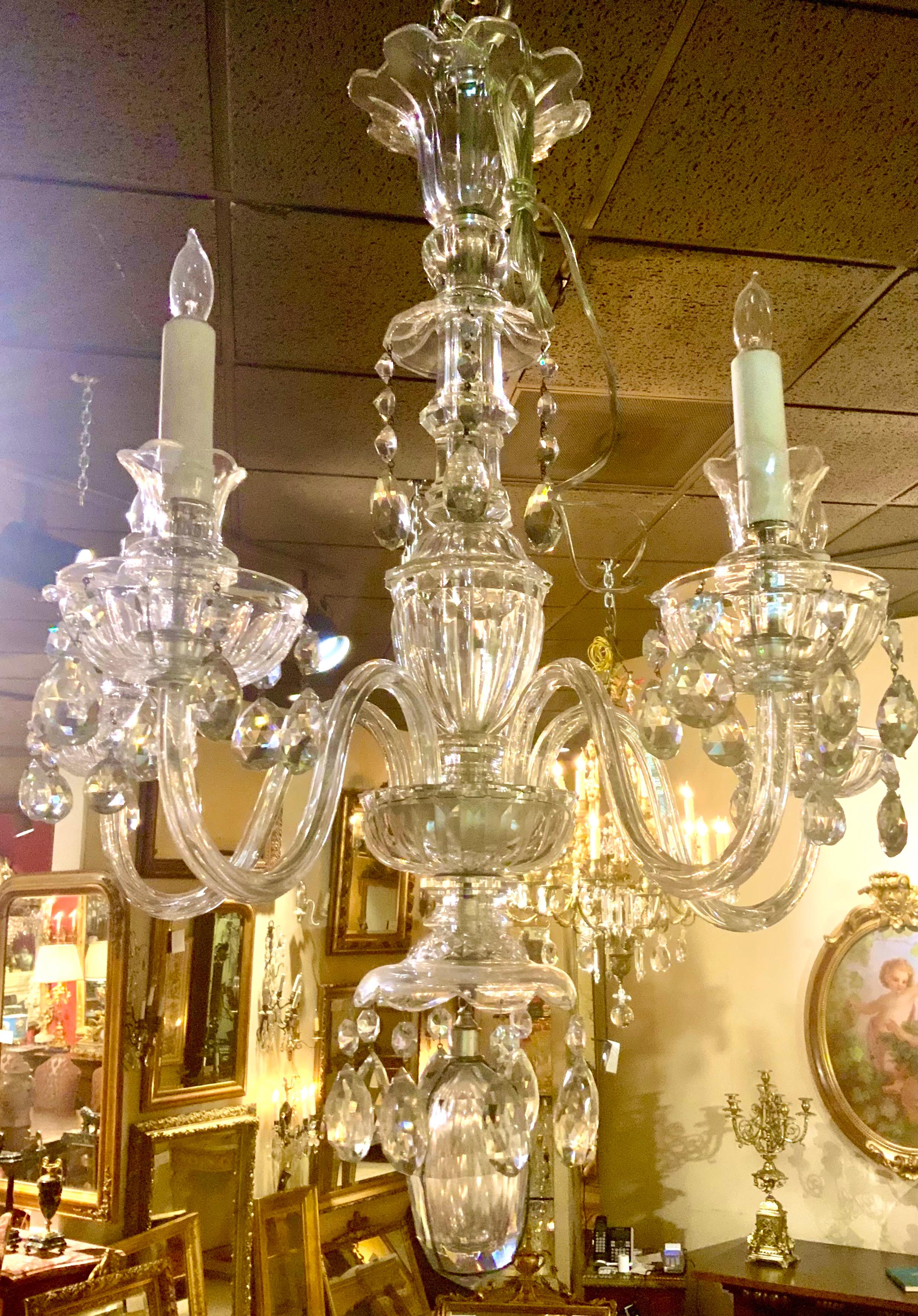 English all crystal chandelier, 19 th century For Sale 2