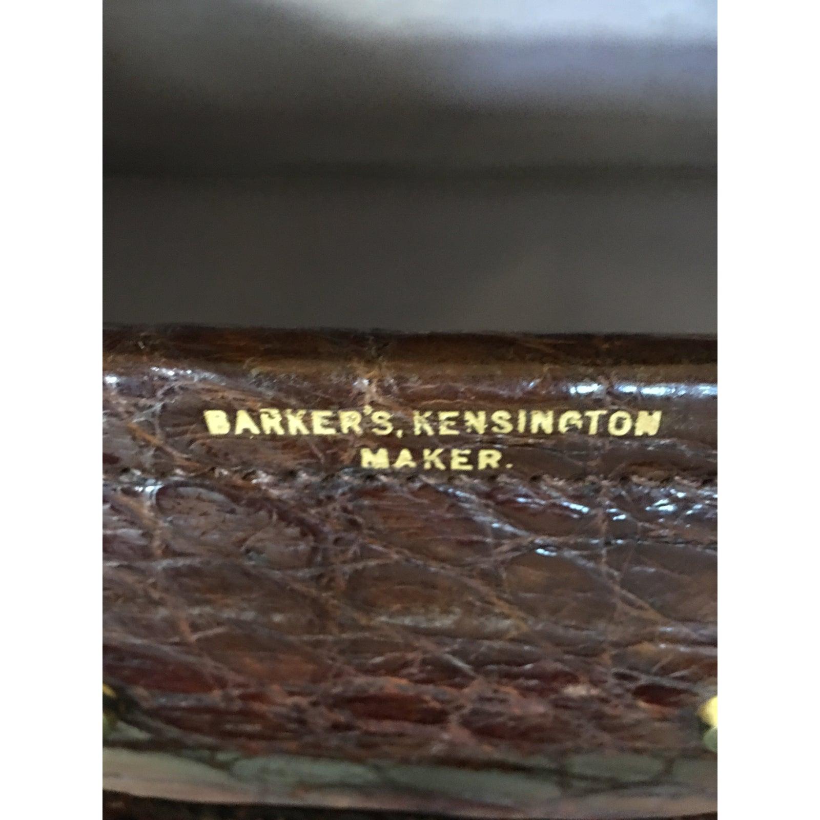 British Colonial English Alligator Suitcase on Custom Stand by Barkers of Kensington, London
