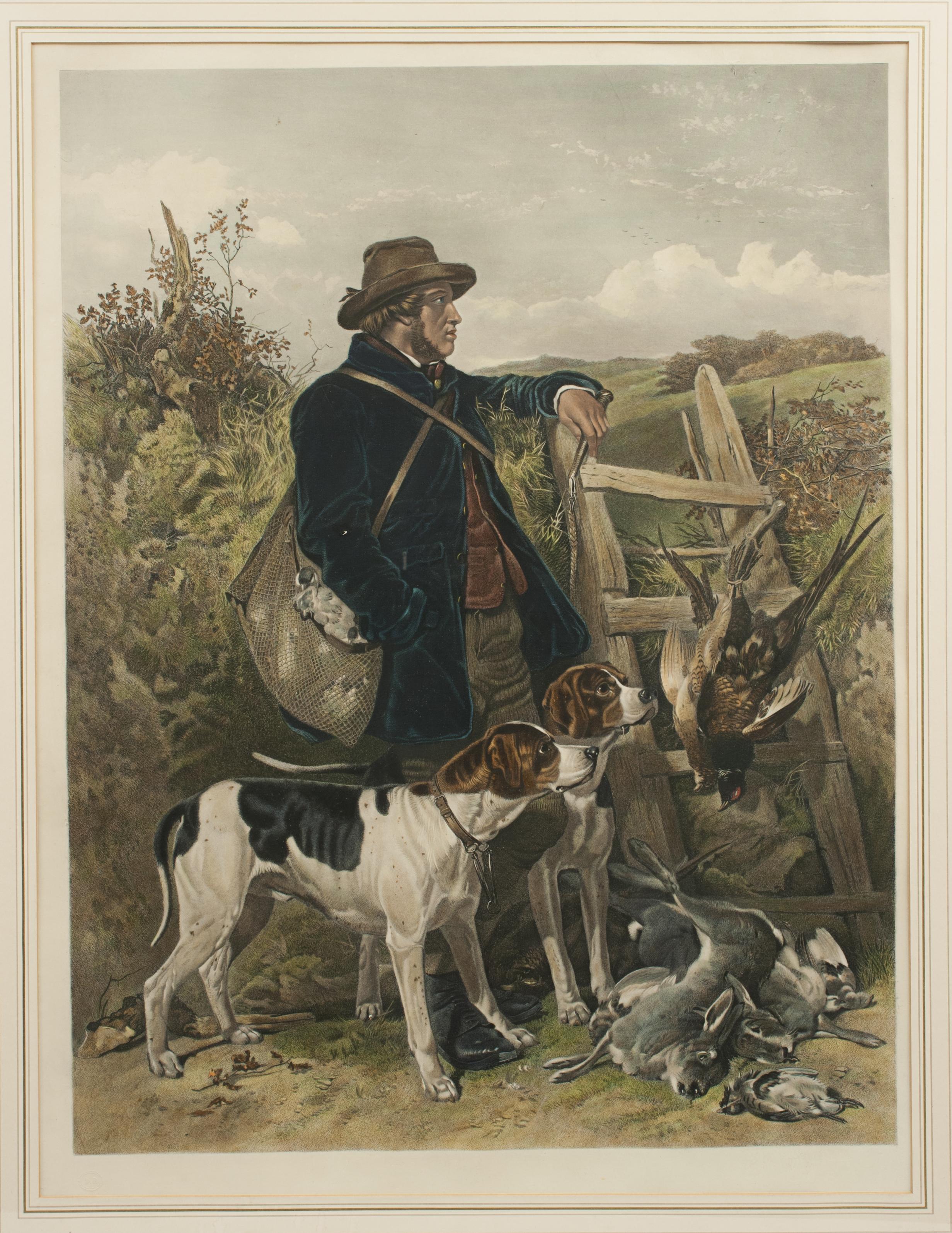 British English and Scottish Gamekeepers by Andsell Richard, 19th Century Engraving