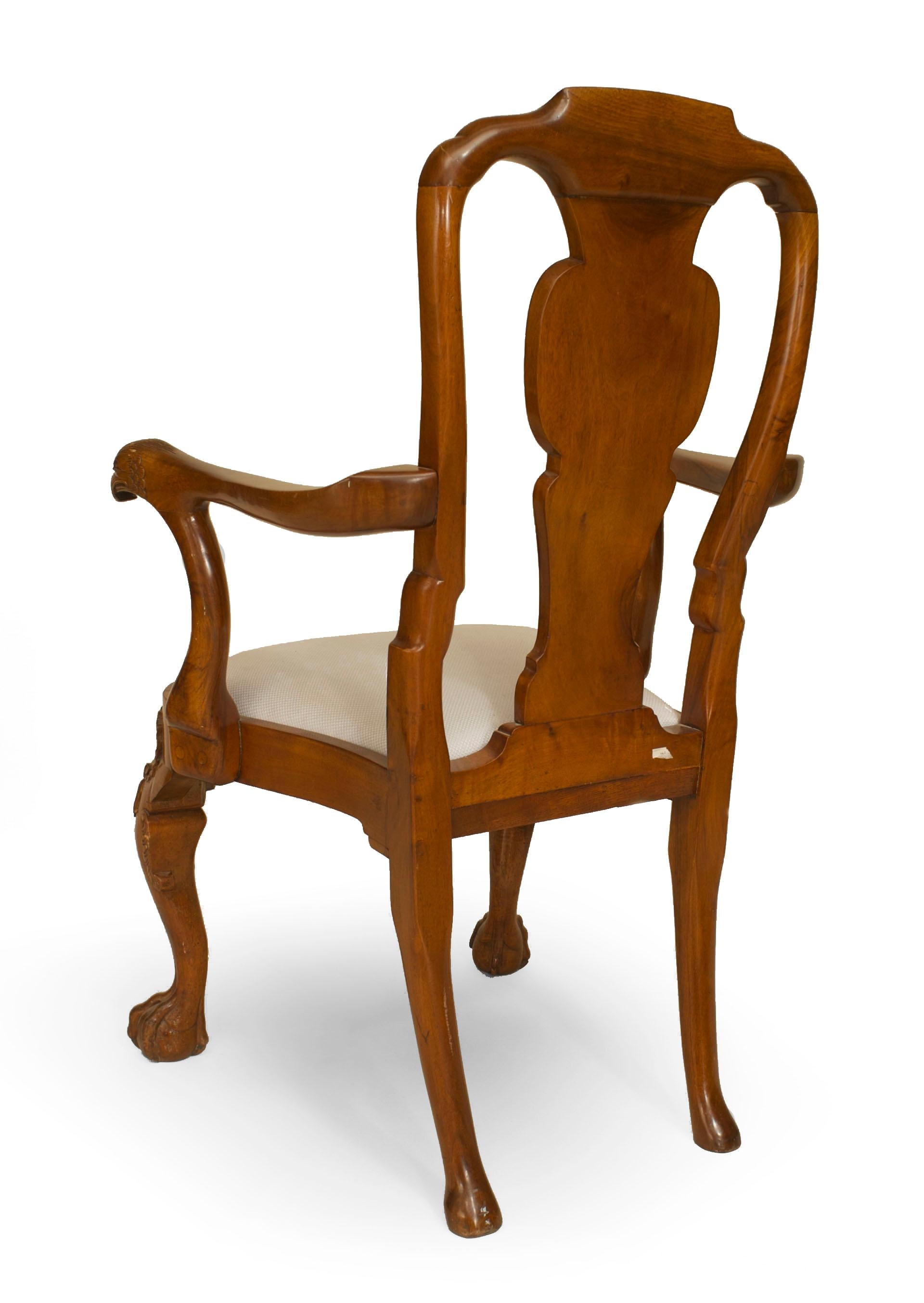 18th Century English Anglo-Indian Padouk Arm Chairs For Sale