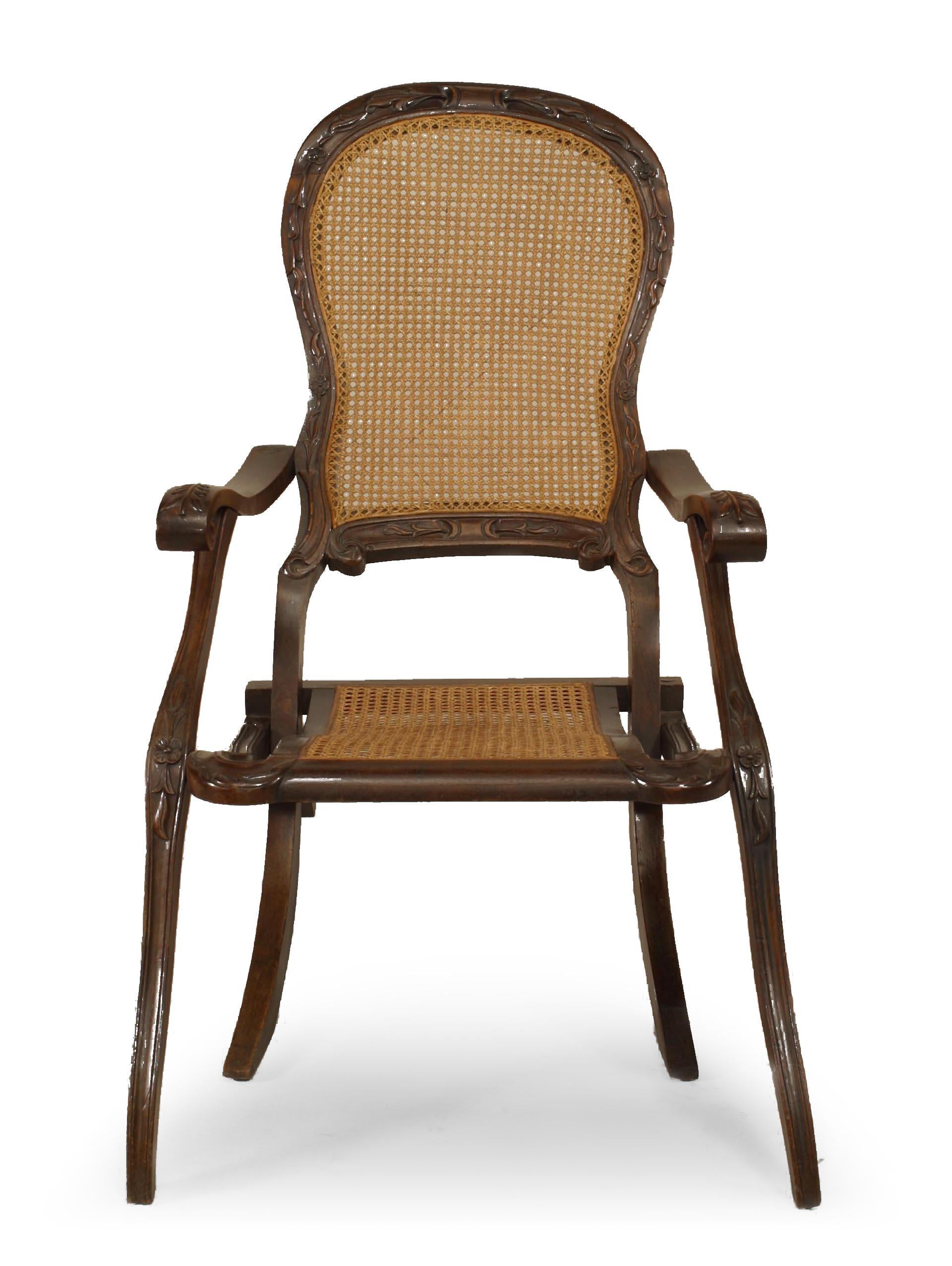 English Anglo-Indian Walnut Arm Chairs In Good Condition For Sale In New York, NY