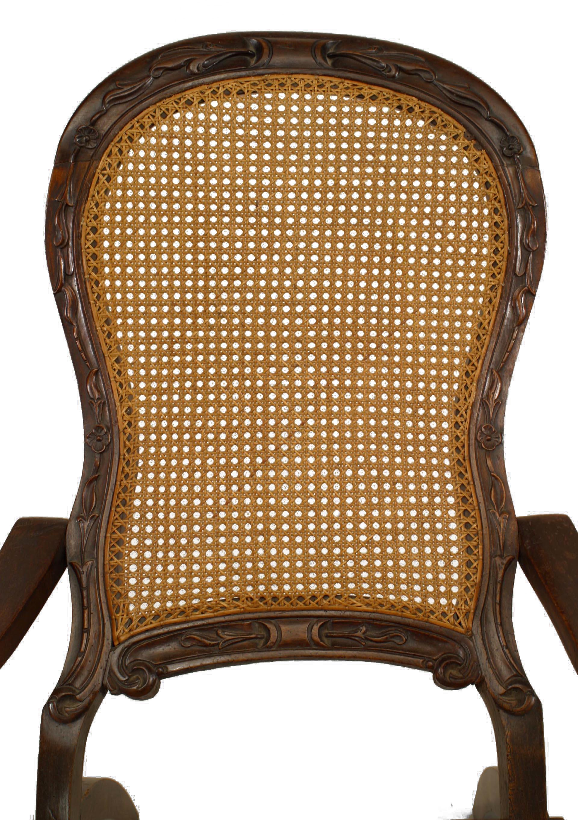 English Anglo-Indian Walnut Arm Chairs For Sale 1