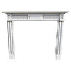 English Used 18th century fire surround in the Adams style 
