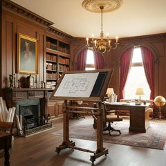 English Antique Adjustable Architect’s Writing Drafting Desk Table circa 1870
