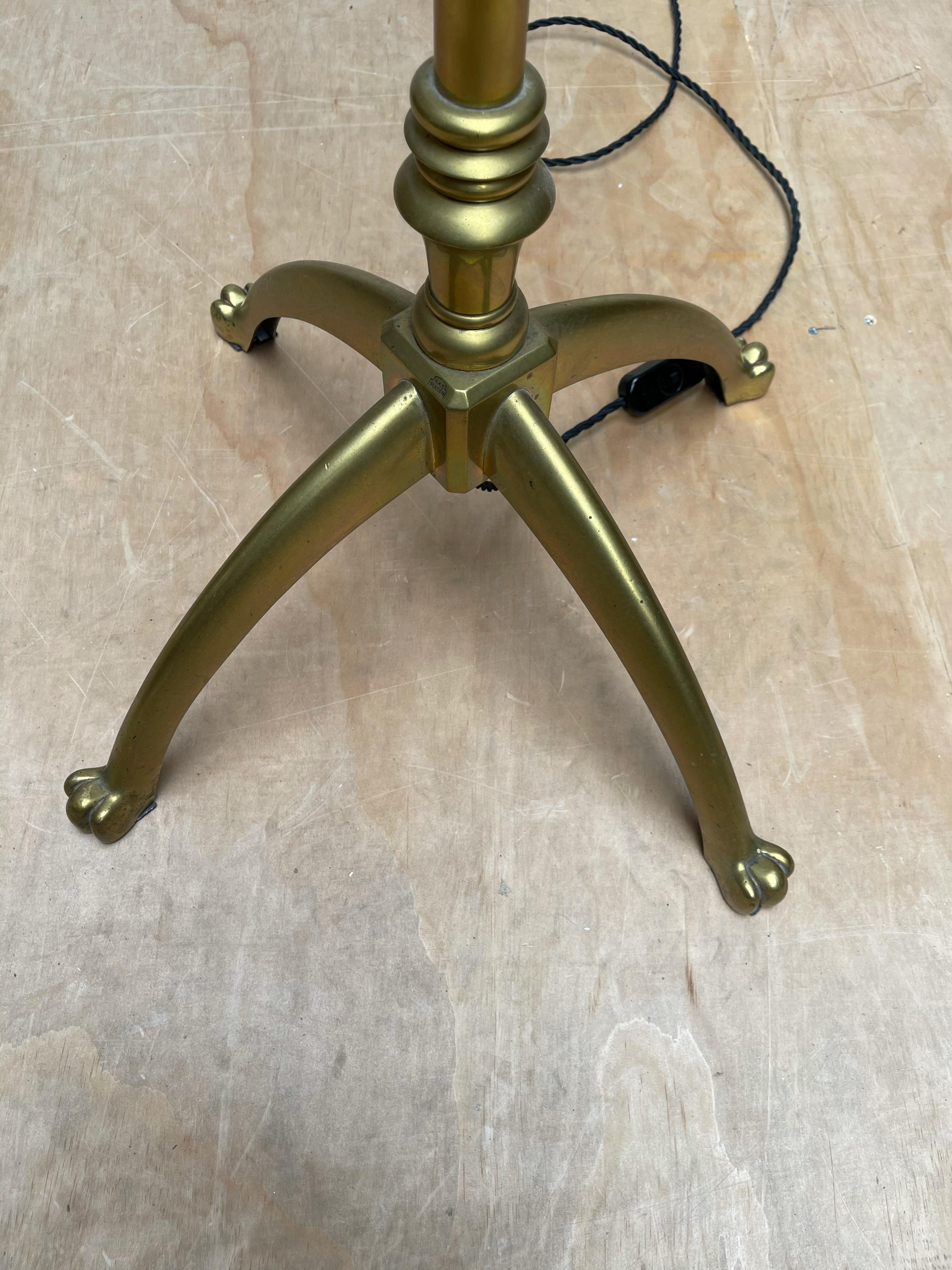 W.A.S. Benson, Antique and Stylish Arts & Crafts Floor Lamp in Bronze circa 1880 For Sale 9