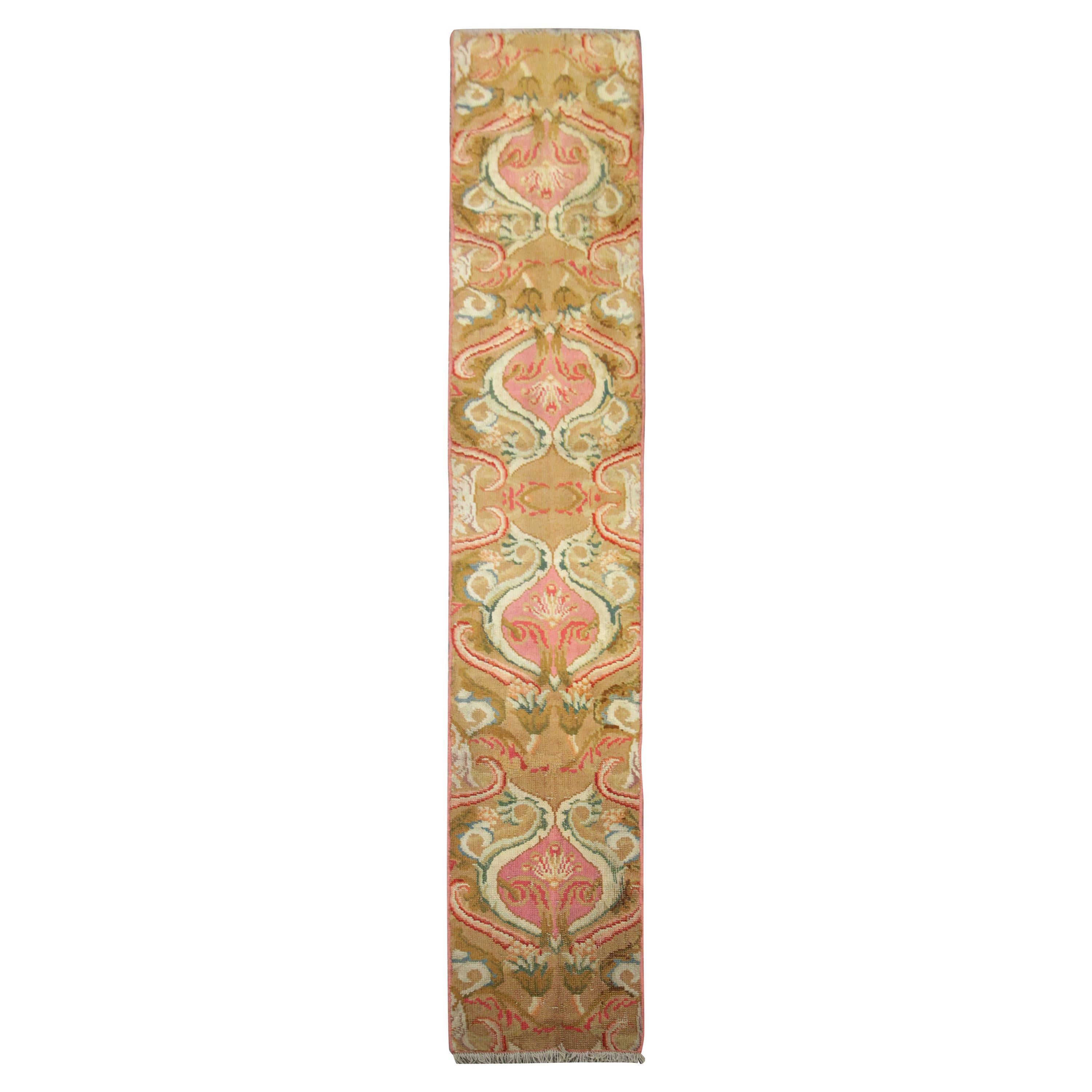Englischer antiker englischer Axminister-Teppich, 1870 Handgefertigter Teppich, Läufer, Wolle, Flur-Läufer 