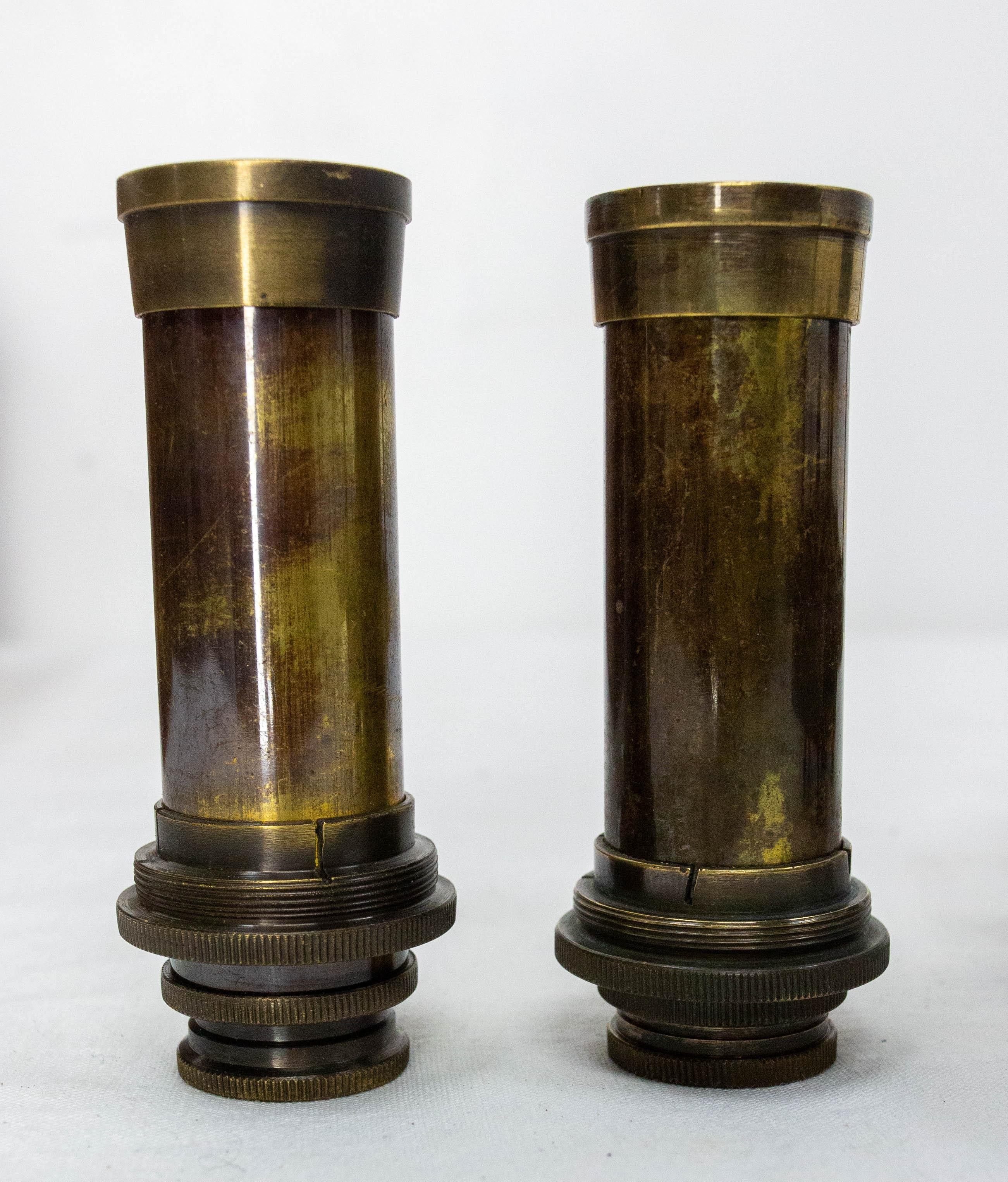 Antico sestante inglese in ottone con scatola in noce e pezzi di ricambio, circa 1880 in vendita 3