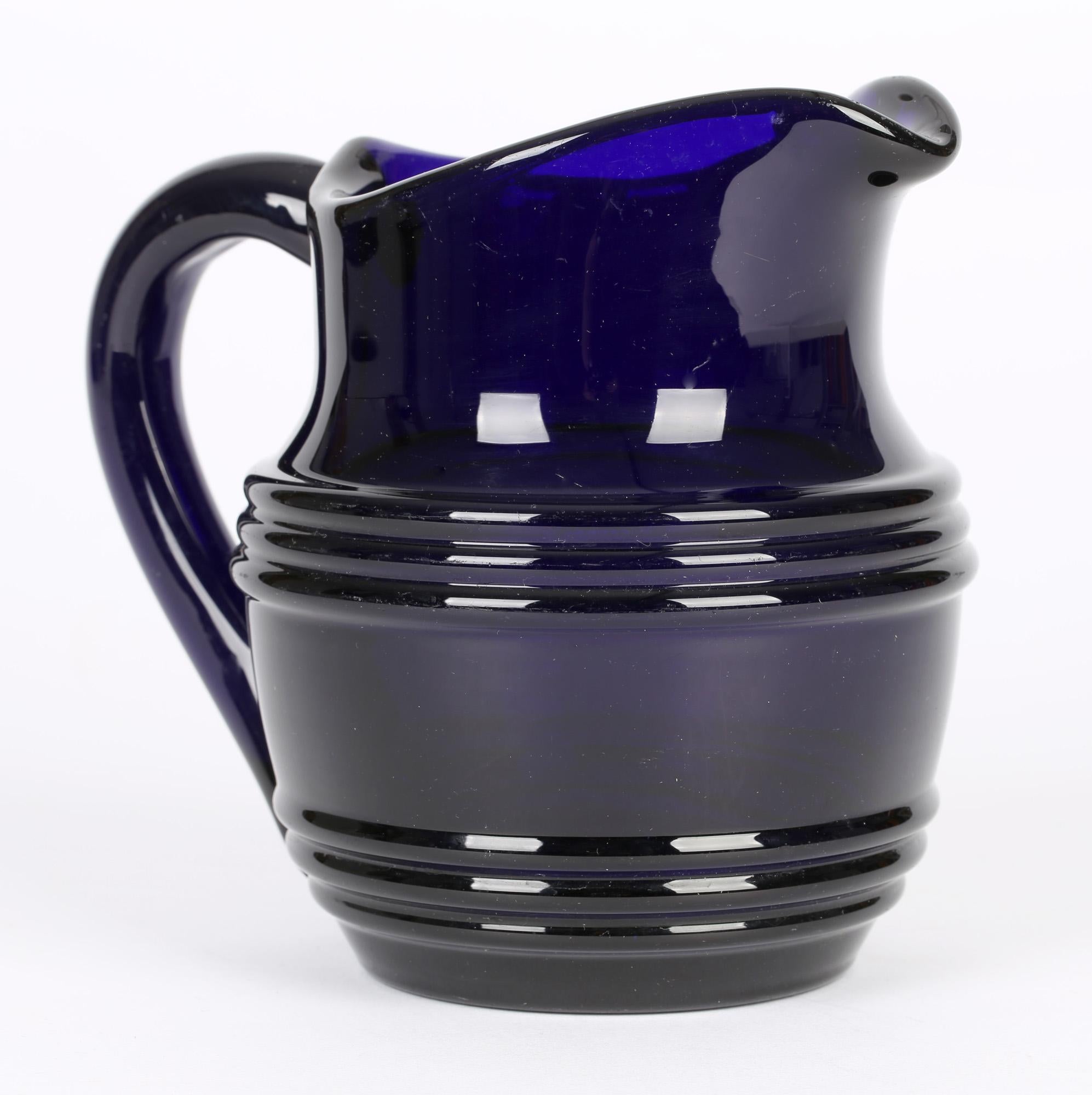 cobalt blue glass jug