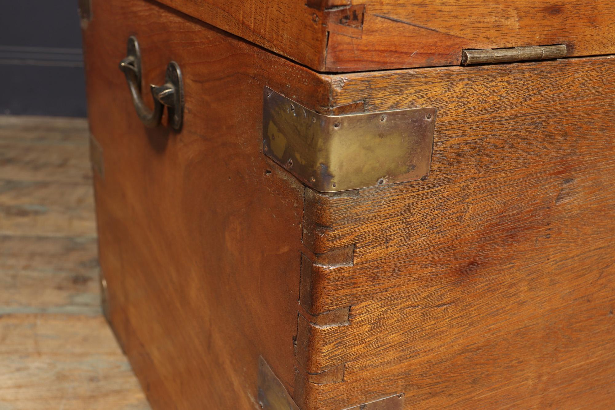 English Antique Camphor Wood Box For Sale 8