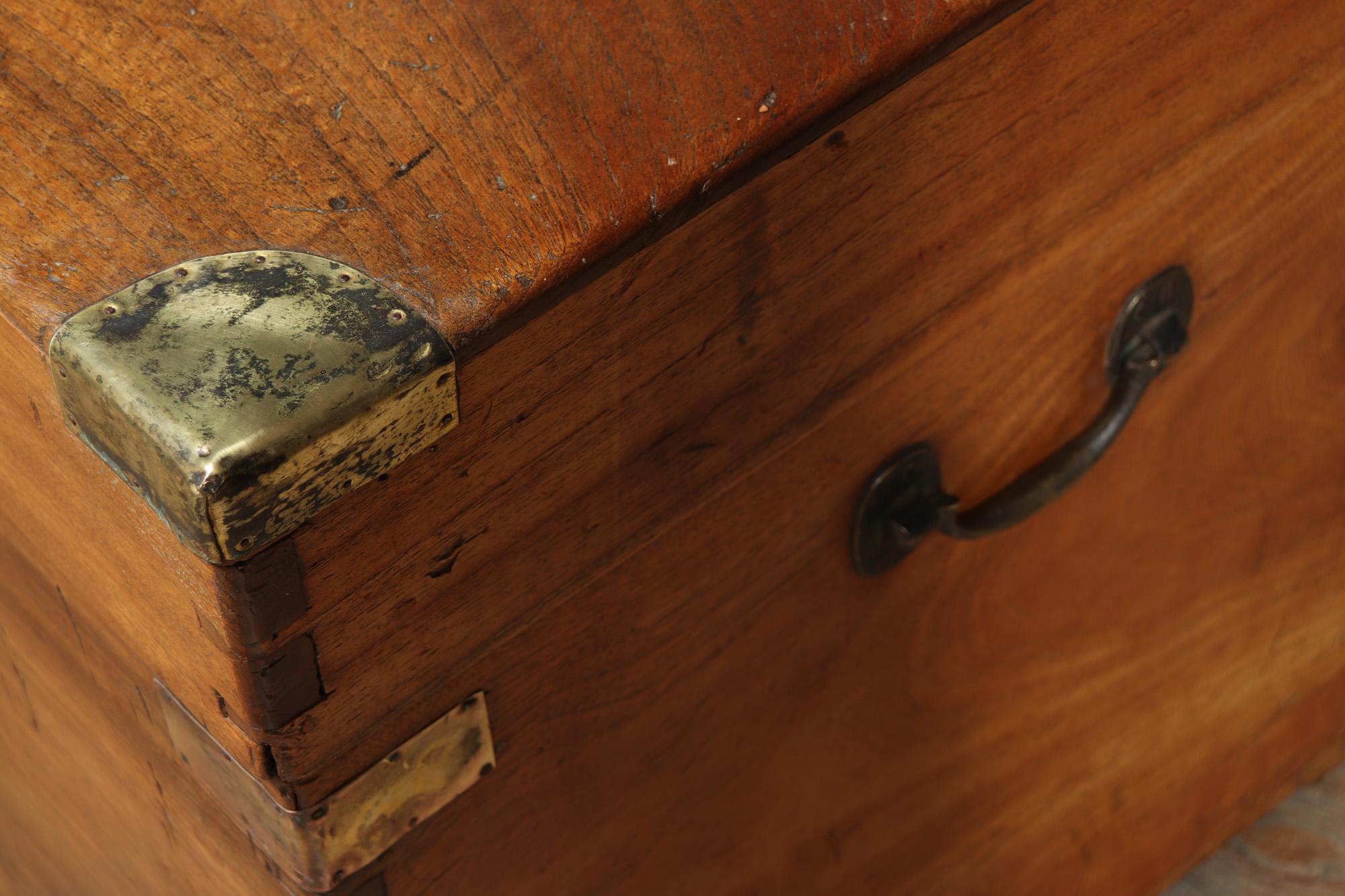 English Antique Camphor Wood Box For Sale 2