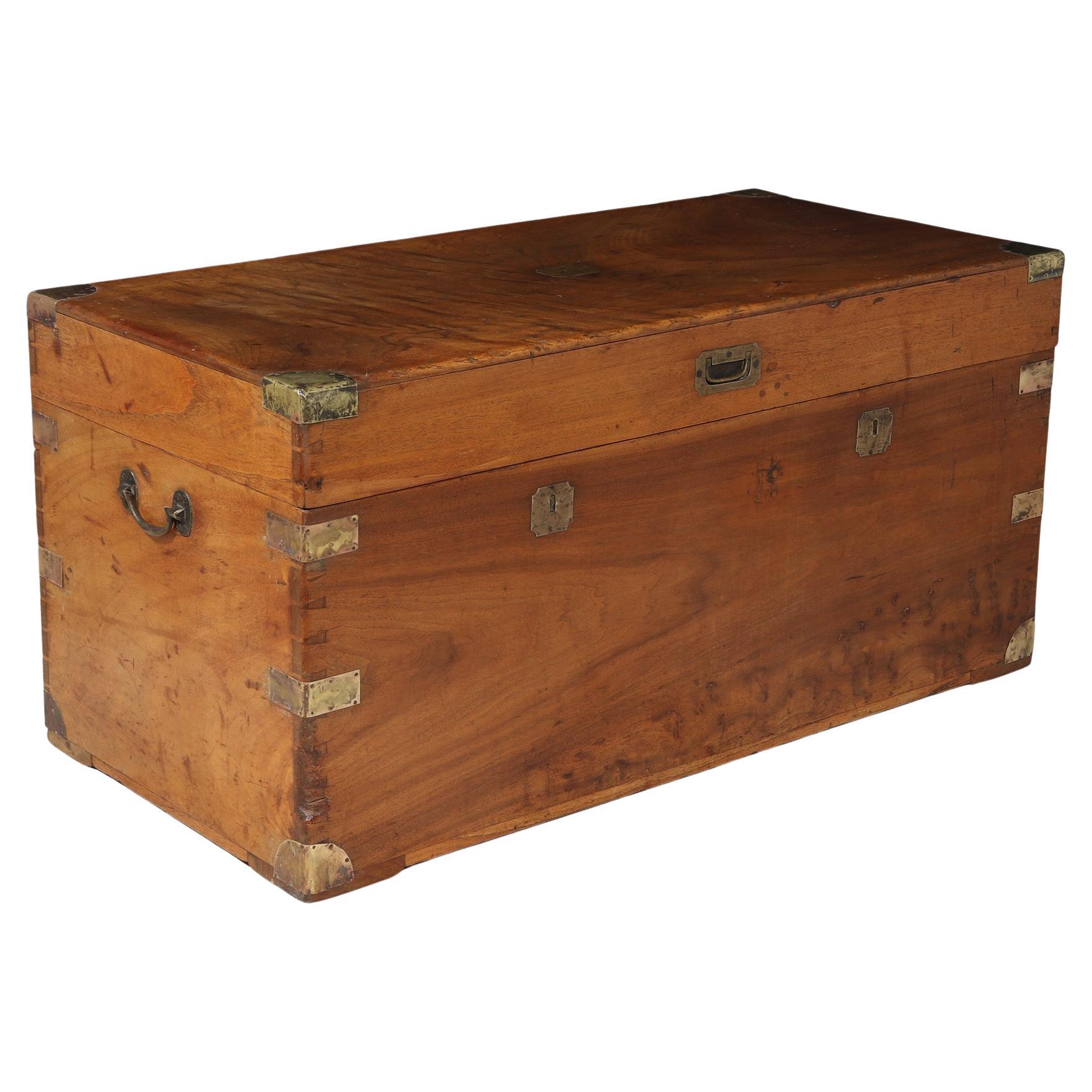 English Antique Camphor Wood Box