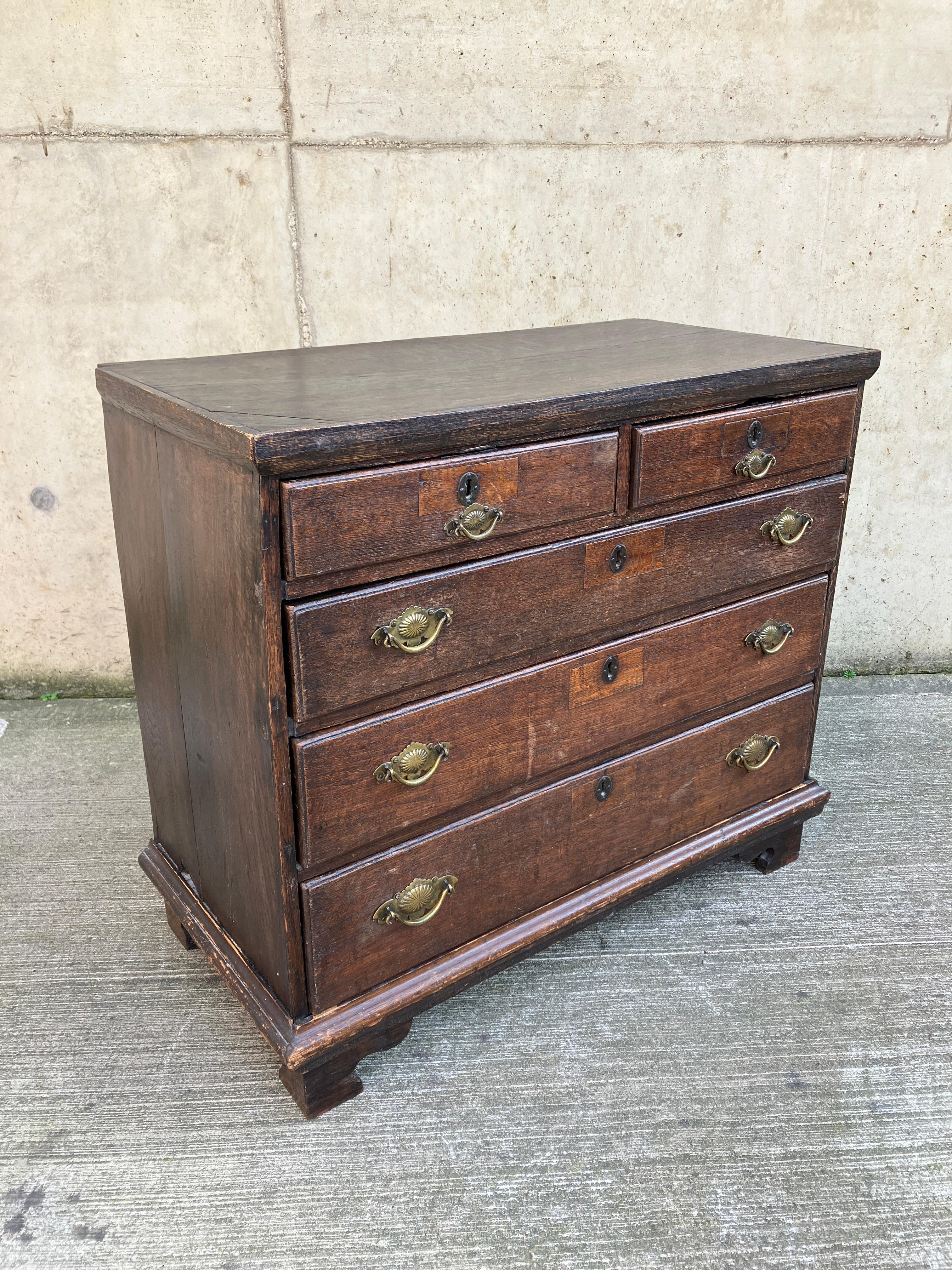 Georgiano Cassettiera antica inglese in Oak in vendita