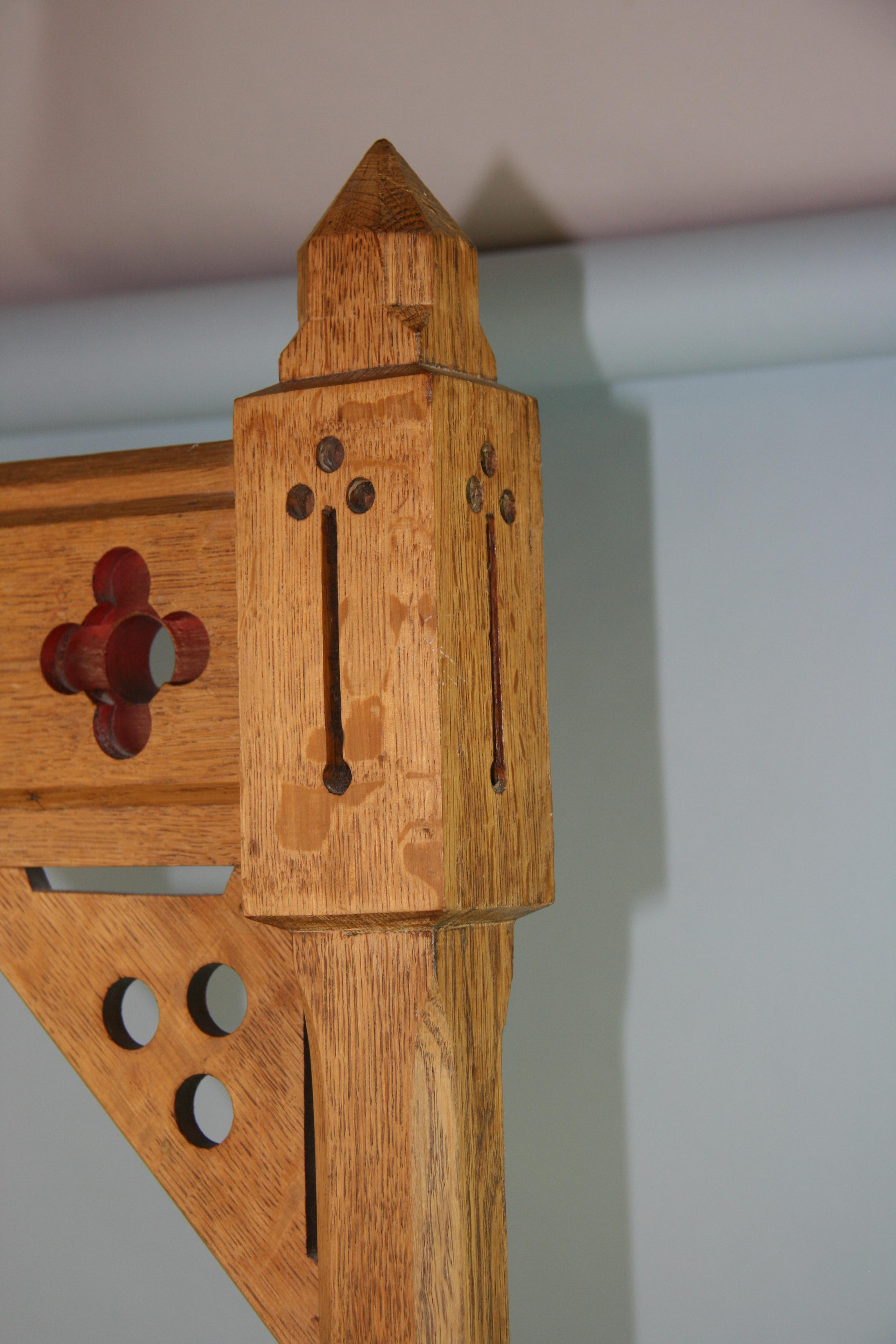 Englisch Antike Church's Vestibül /Handtuch /Tröstung Rack (Eichenholz) im Angebot