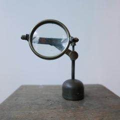 English Antique Desktop Magnifying Glass Curio
