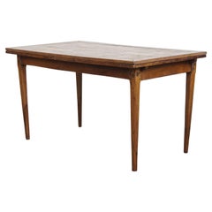 English Antique Extendable Dining Table in Elm and Cherry Wood