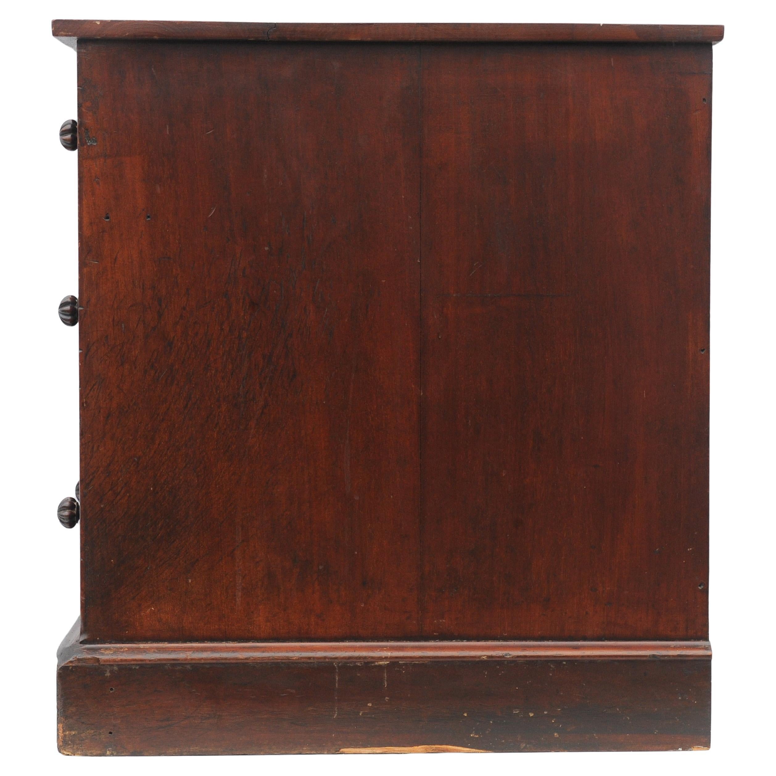 English Antique George III Three Drawer Bedside Tables By W Priest  1790s London For Sale 2