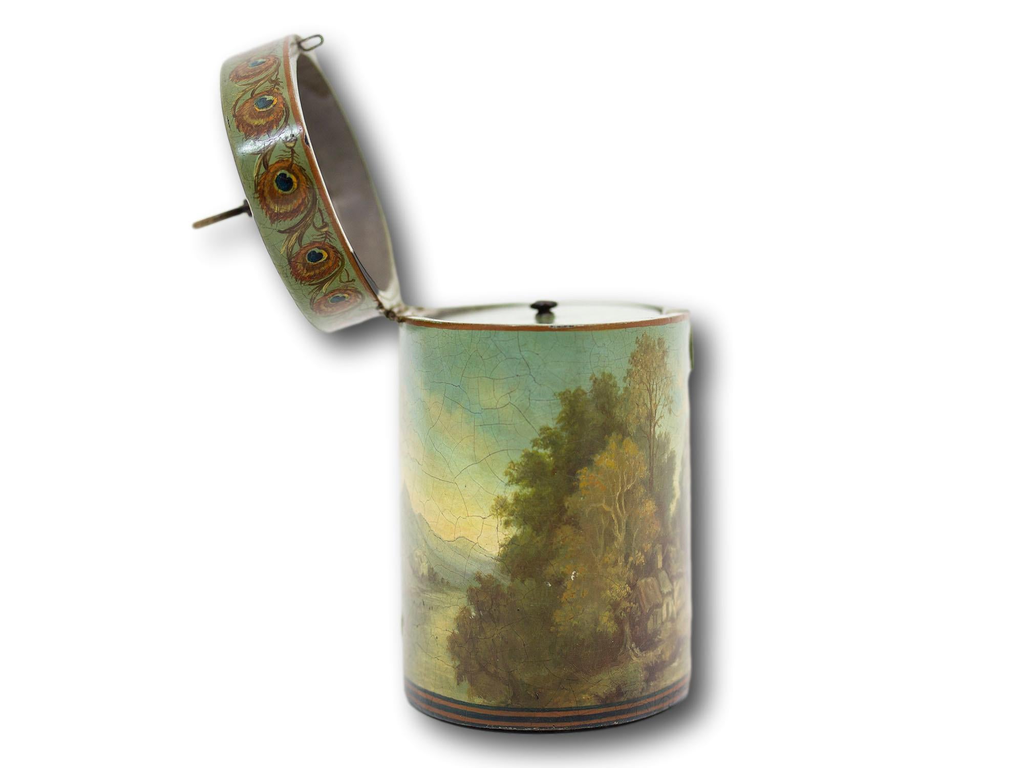 English Antique Georgian Henry Clay Papier Mache Tea Caddy For Sale 4