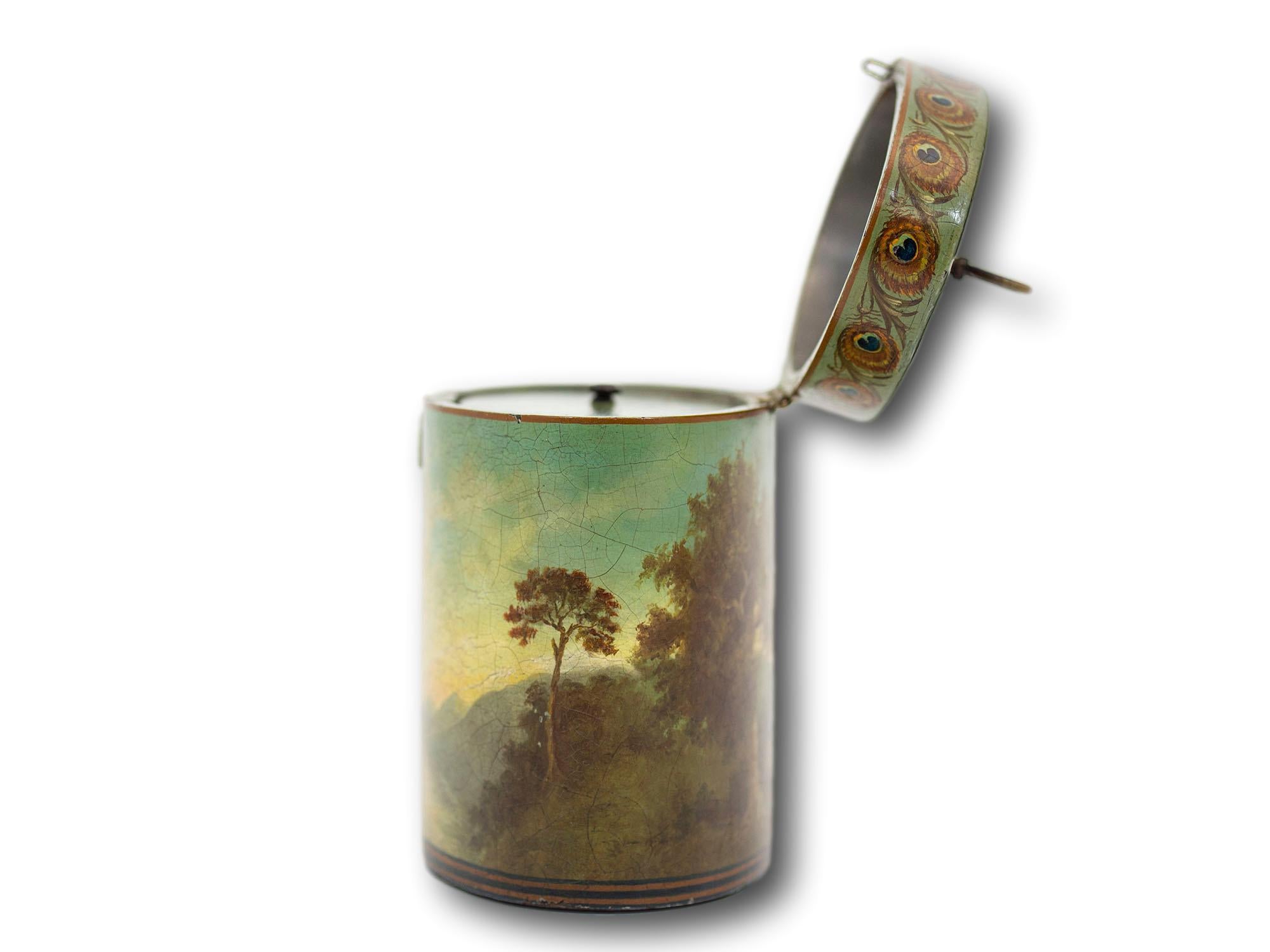 English Antique Georgian Henry Clay Papier Mache Tea Caddy For Sale 6