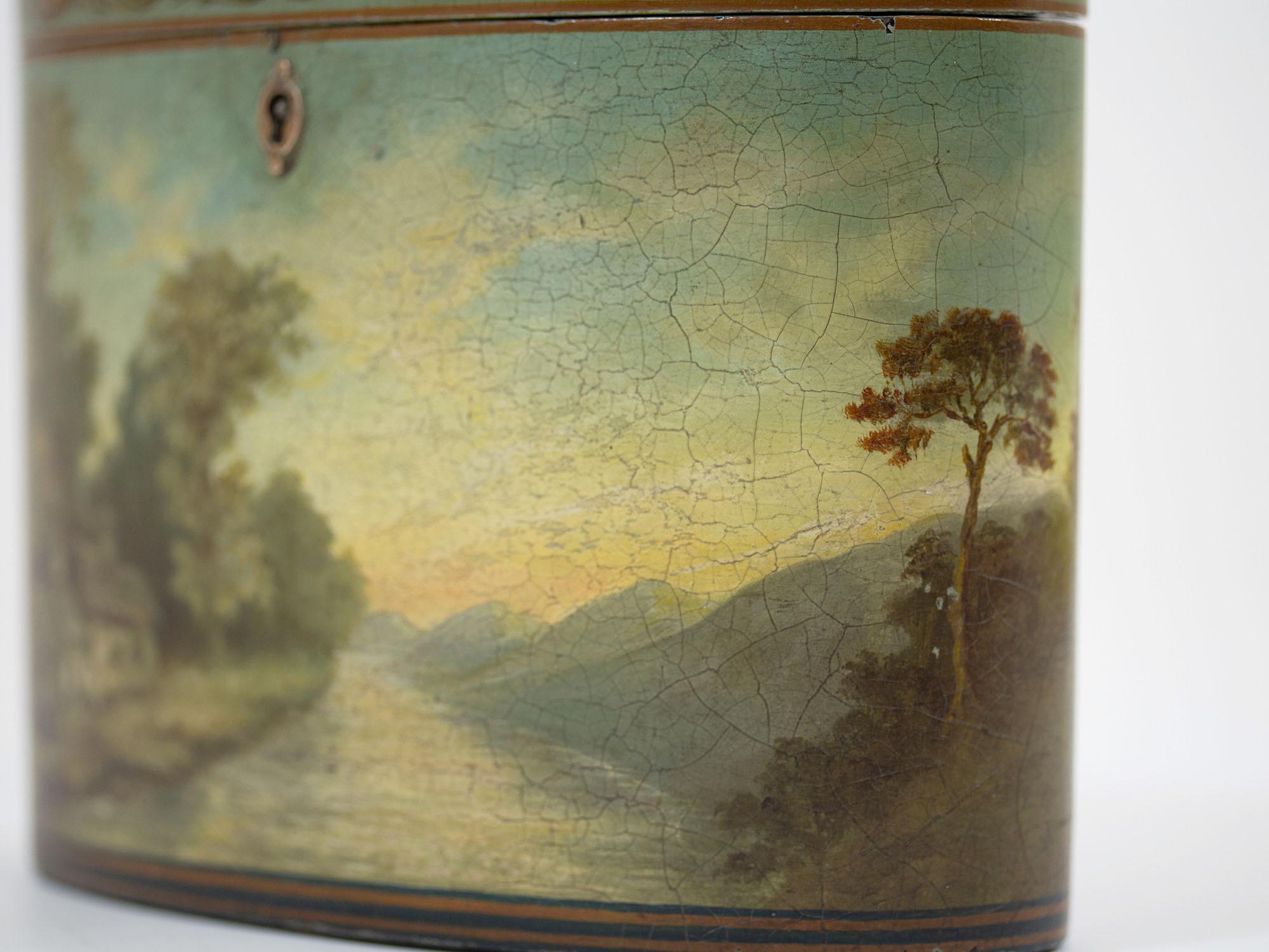 English Antique Georgian Henry Clay Papier Mache Tea Caddy For Sale 10