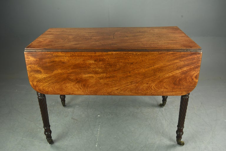 English Antique Georgian Mahogany Drop Leaf Pembroke Table For Sale at ...