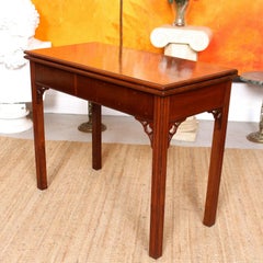 English Antique Georgian Writing Table Mahogany Folding George IV Card Dining