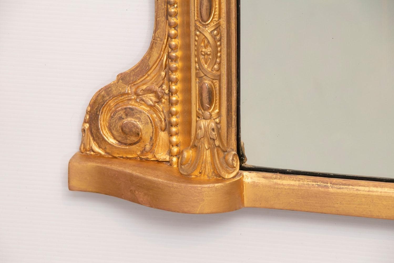 British English Antique Giltwood Mirror, circa 1890