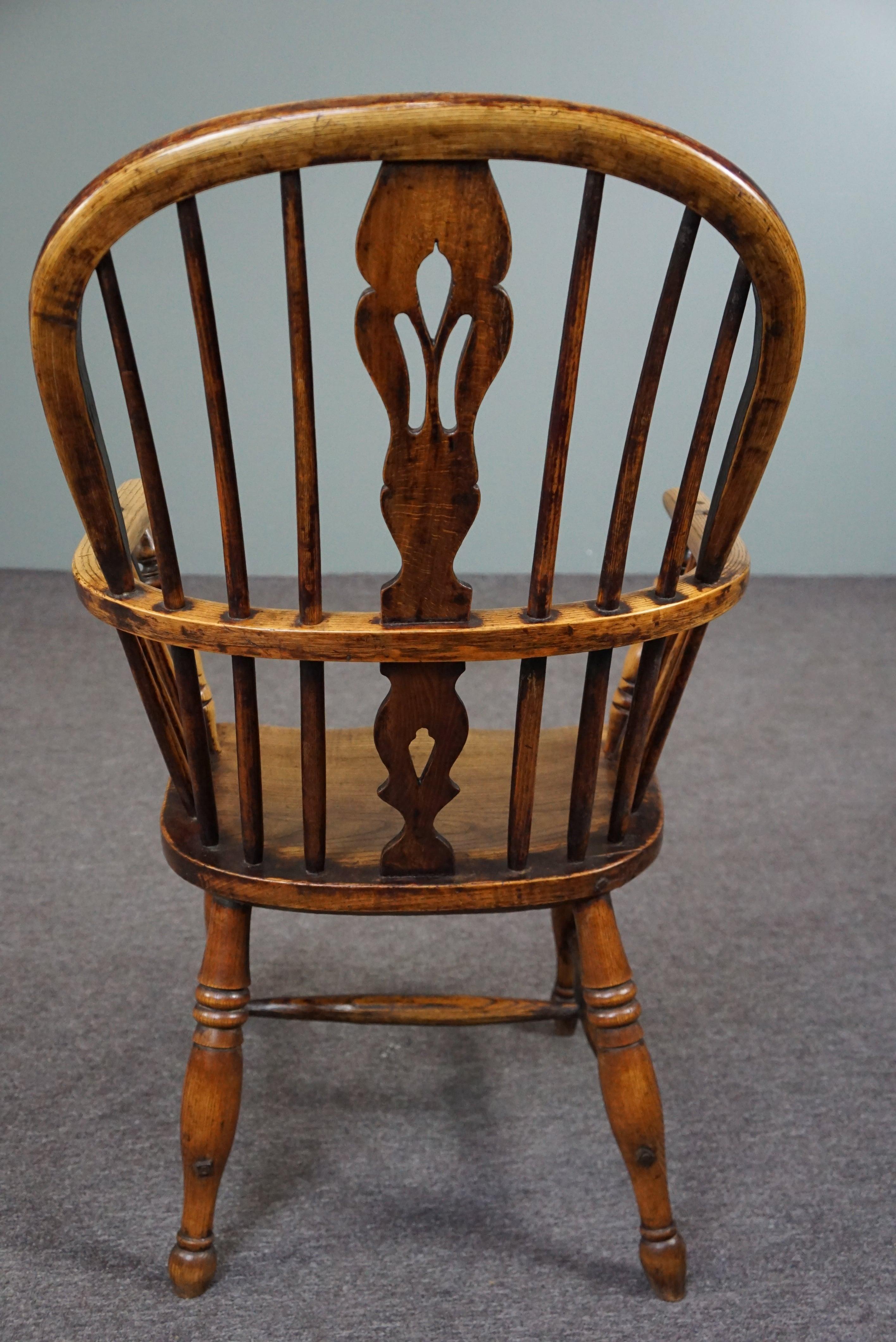 18th Century and Earlier English antique High Back Windsor armchair/chair, 18th century For Sale