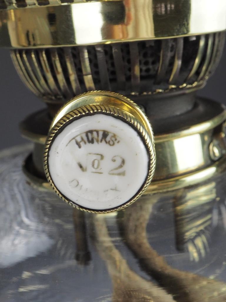 English Antique Hinks and Sons Brass Oil Lamp 9