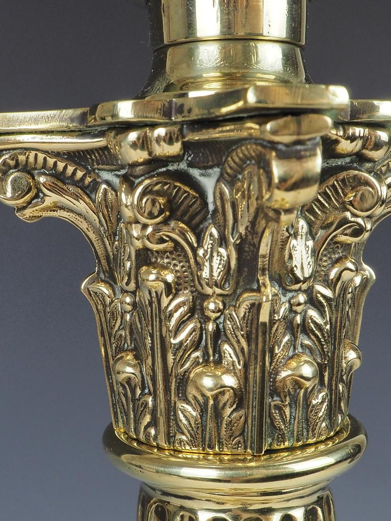 English Antique Hinks and Sons Brass Oil Lamp 12