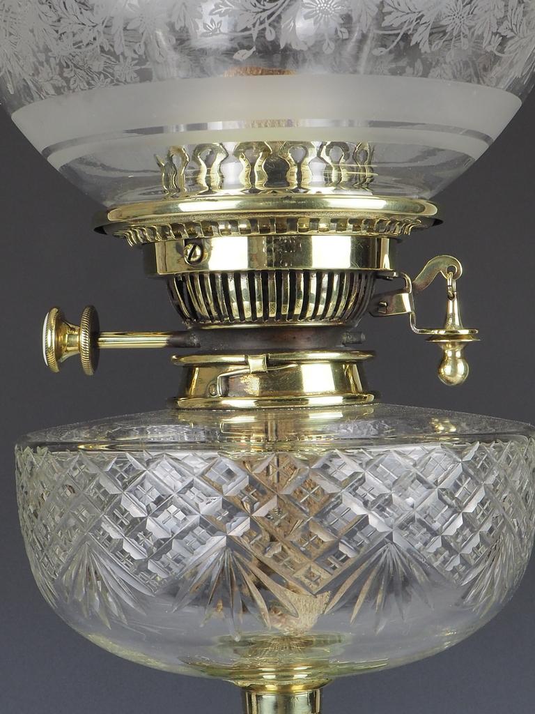 19th Century English Antique Hinks and Sons Brass Oil Lamp