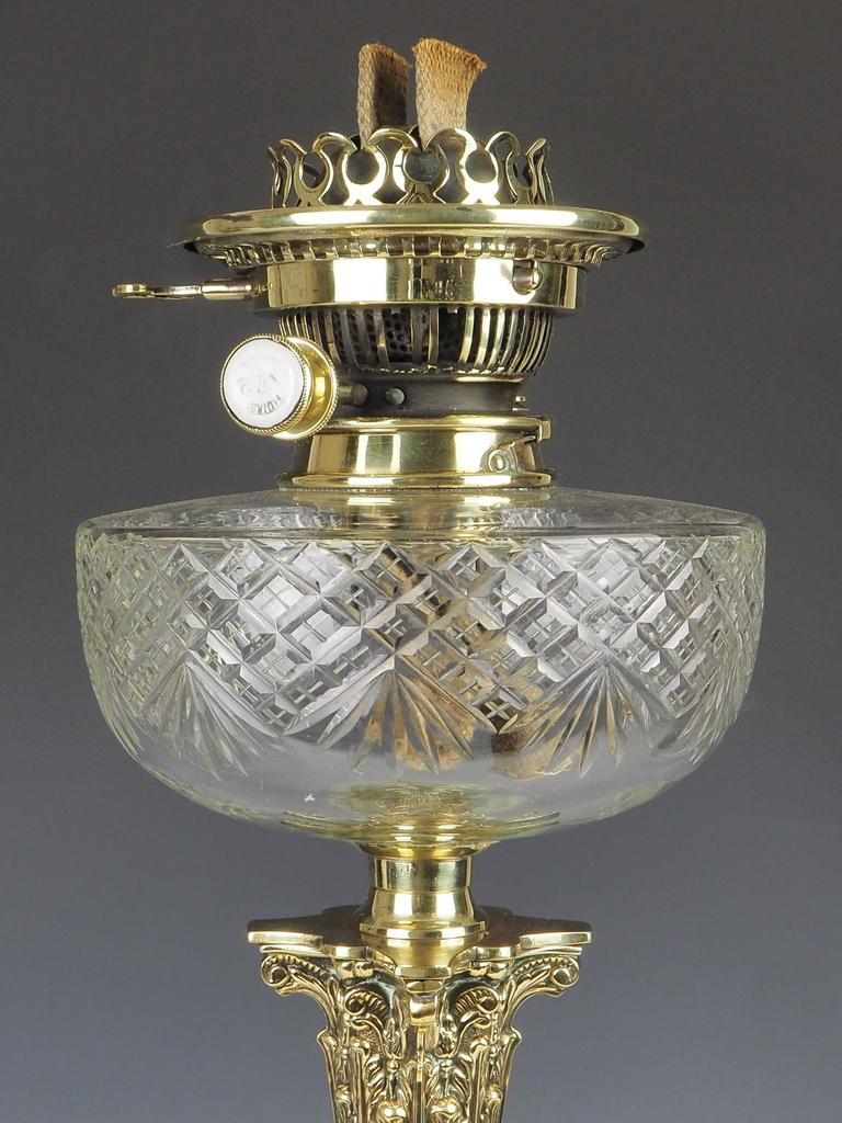 English Antique Hinks and Sons Brass Oil Lamp 4