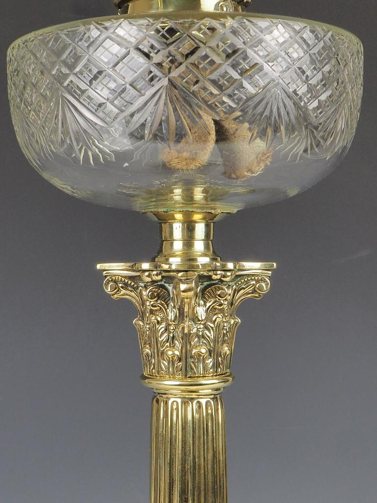 English Antique Hinks and Sons Brass Oil Lamp 5