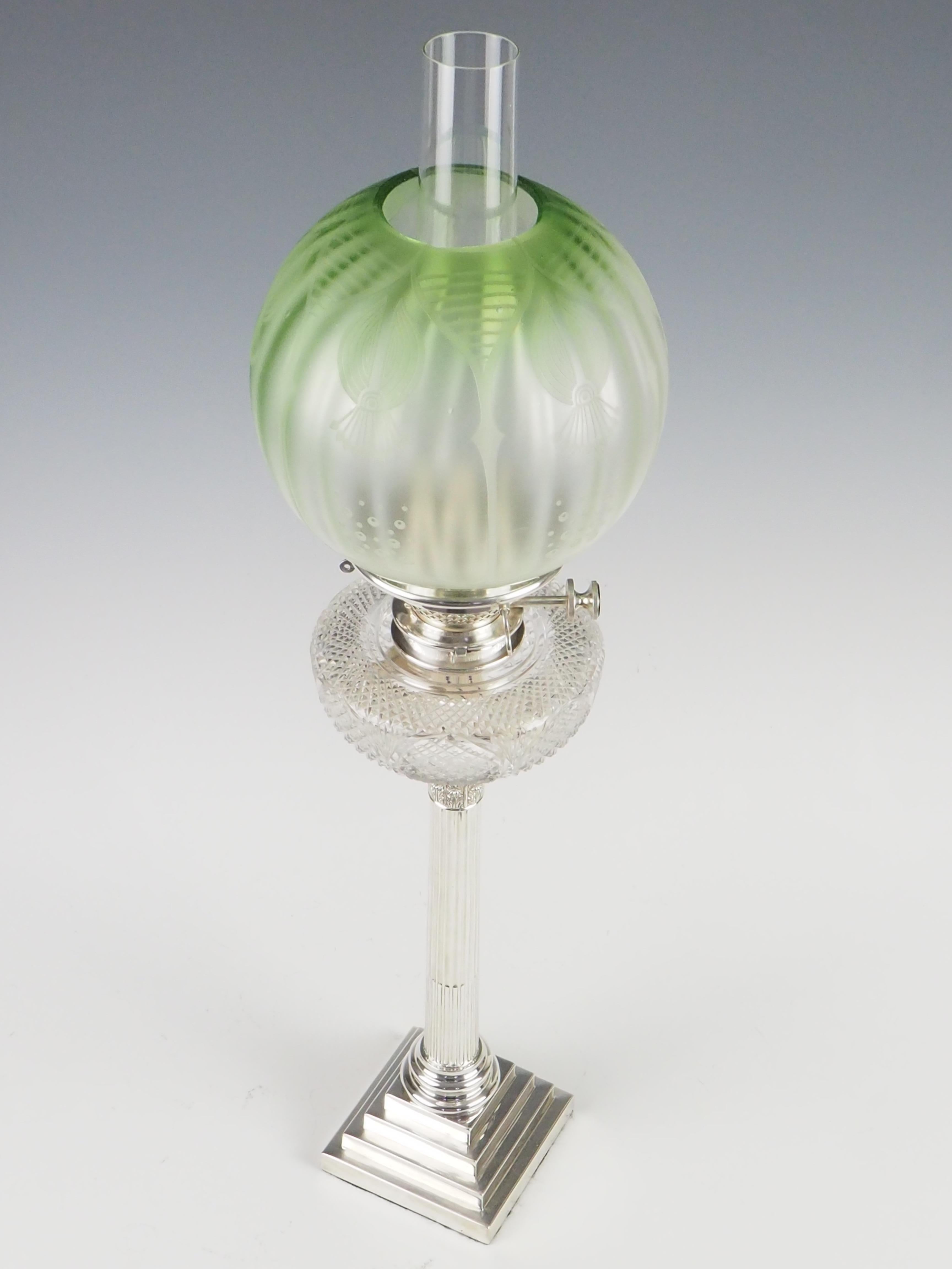 Englische antike Hinks & Sons Silber Öllampe - Downton Abbey Sammlung im Angebot 14