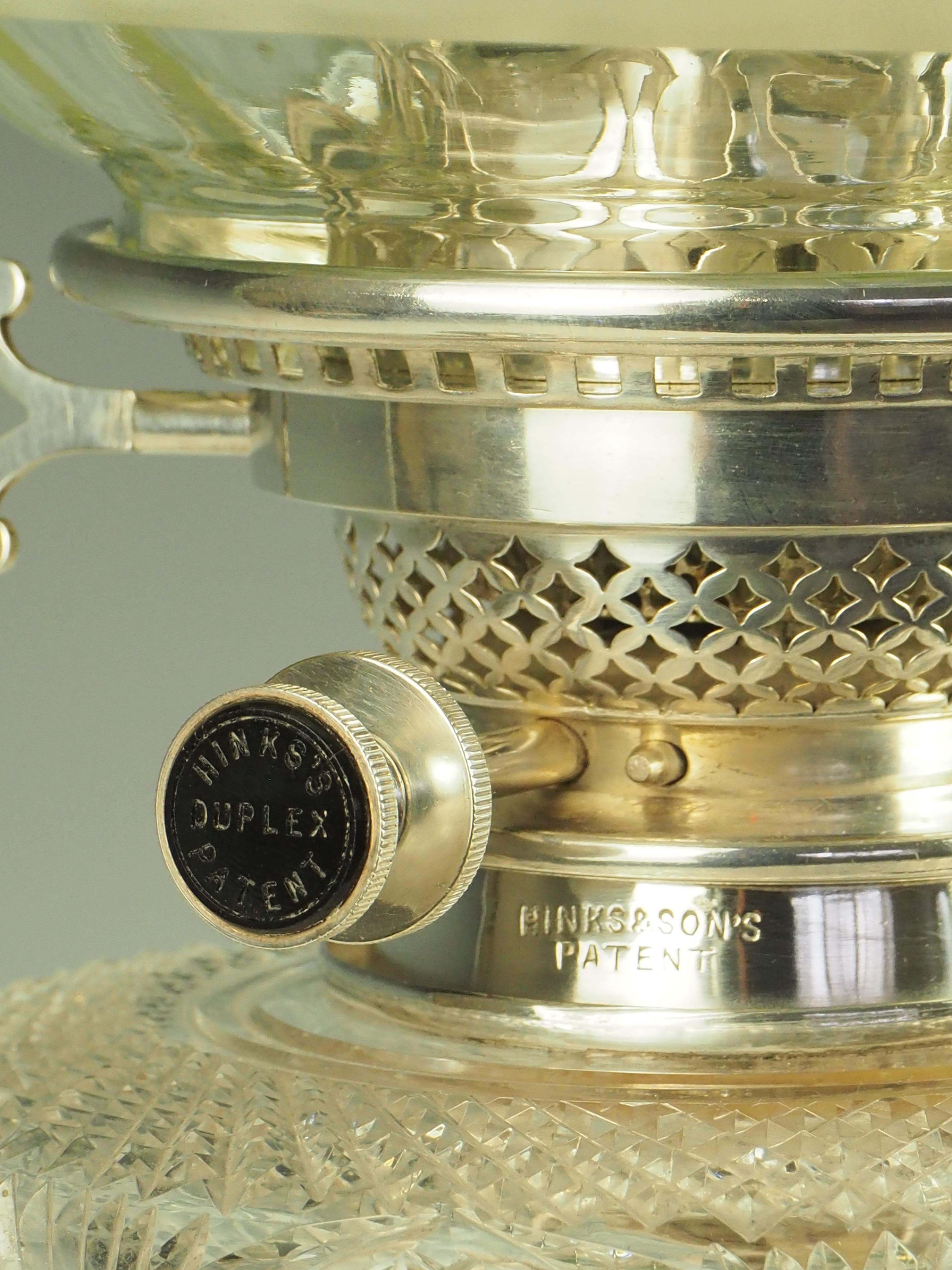 Englische antike Hinks & Sons Silber Öllampe - Downton Abbey Sammlung im Angebot 4