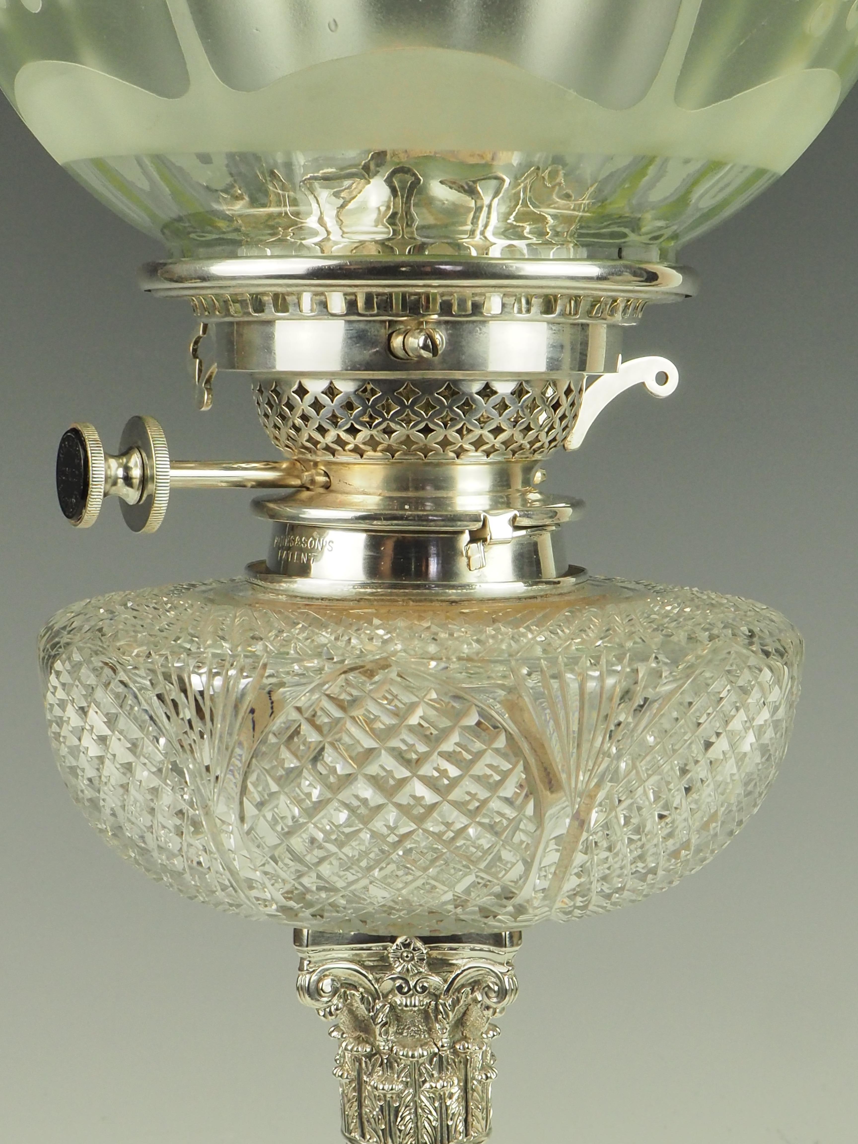 Englische antike Hinks & Sons Silber Öllampe - Downton Abbey Sammlung im Angebot 5