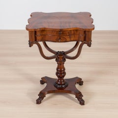 English Antique Ladies Work Table, 19th Century