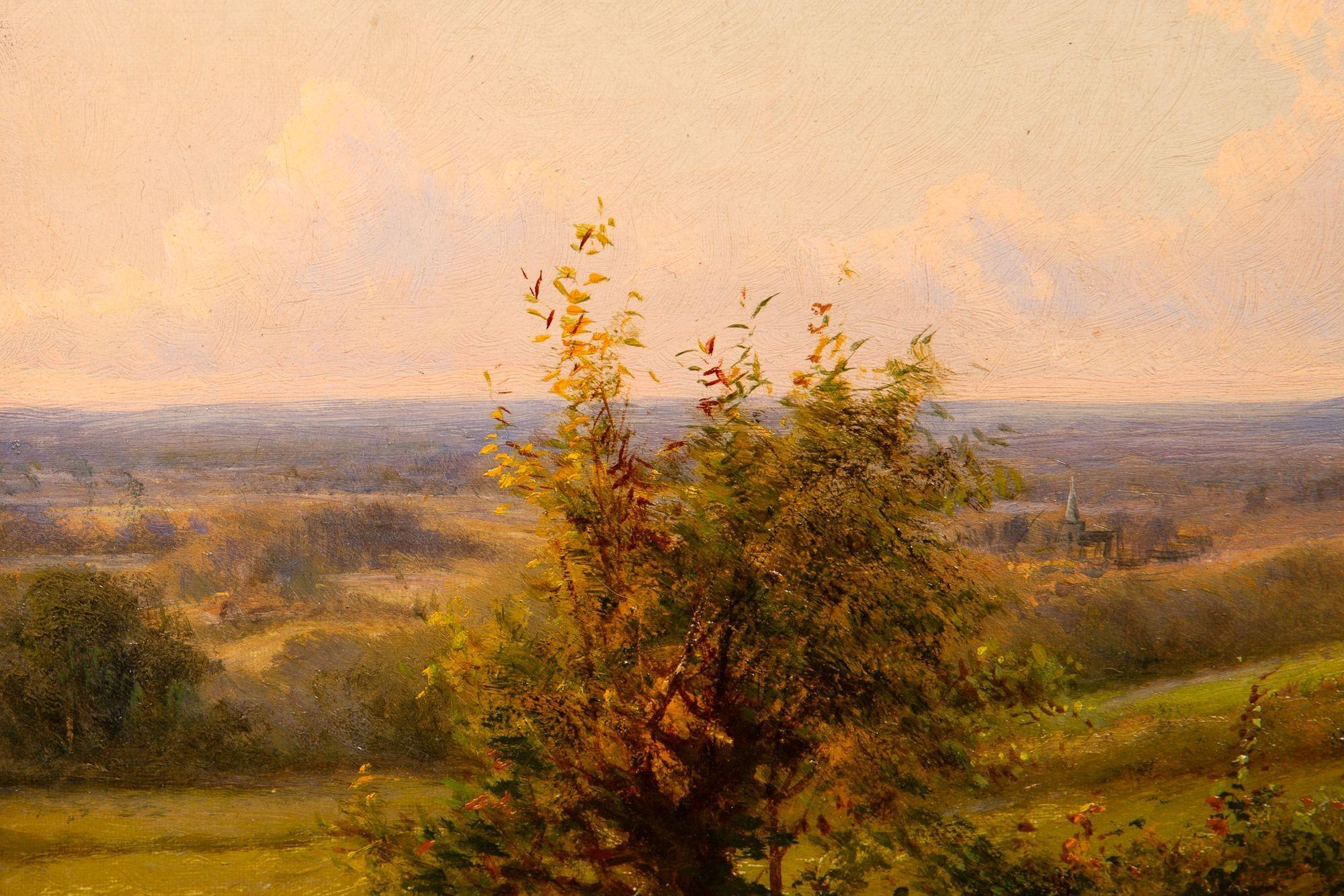 Dipinto antico inglese di paesaggio con pecore di Henry Maidment (1889-1914) in vendita 3